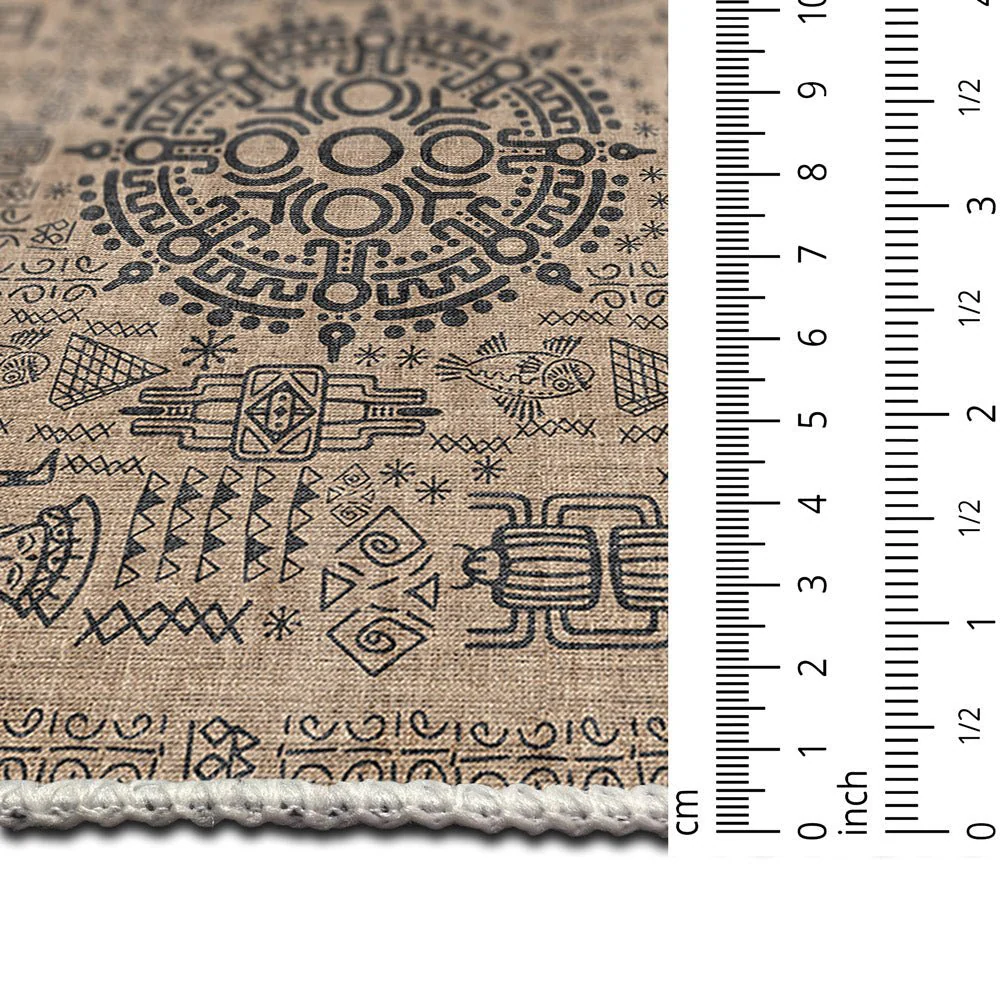 Quartz Design Tan Machine Washable Cotton Area Rug - Image 7