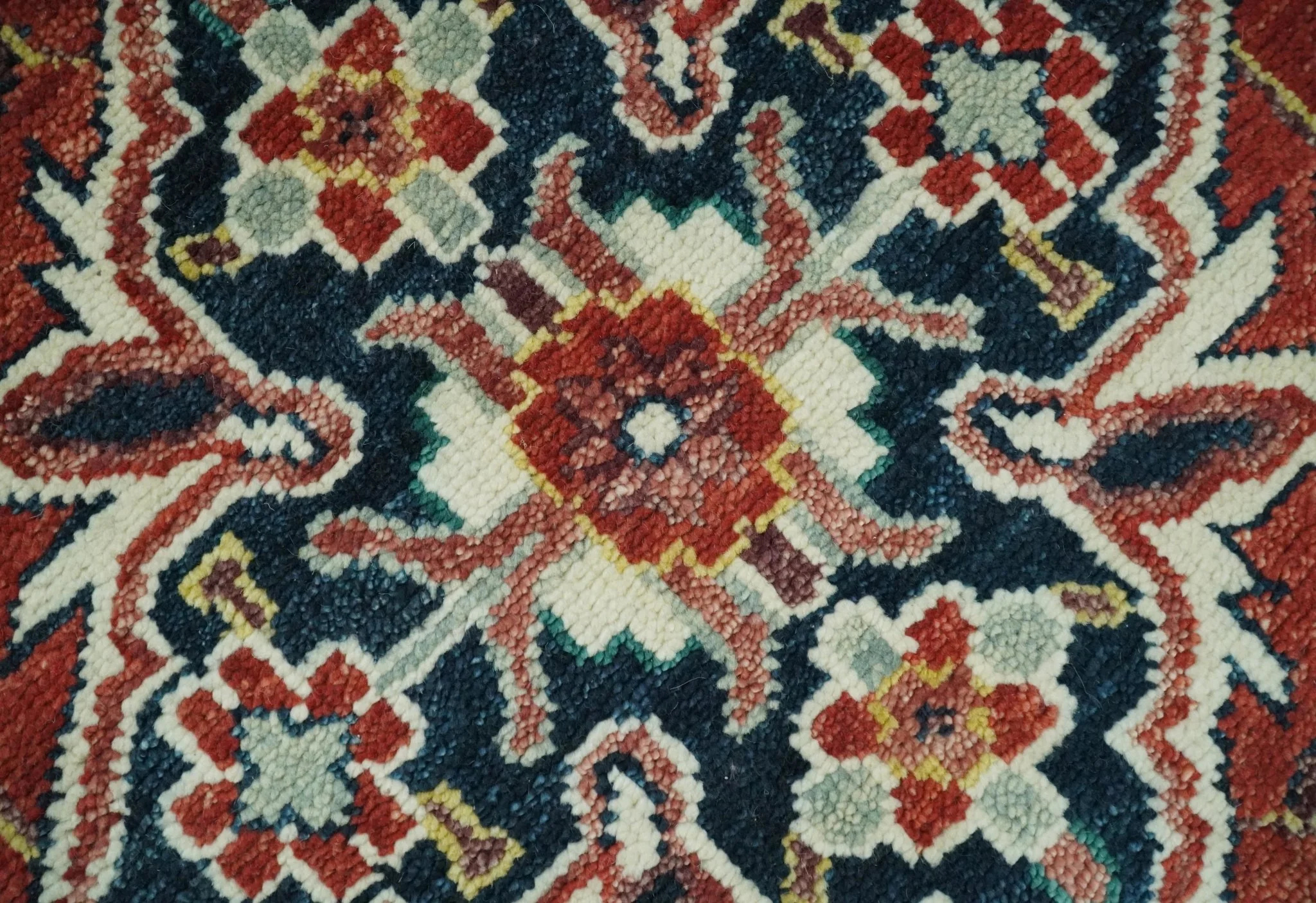 8x10, 9x12, 10x14 and 12x15 Hand Knotted Ivory and Rust Traditional Area Rug - Image 4