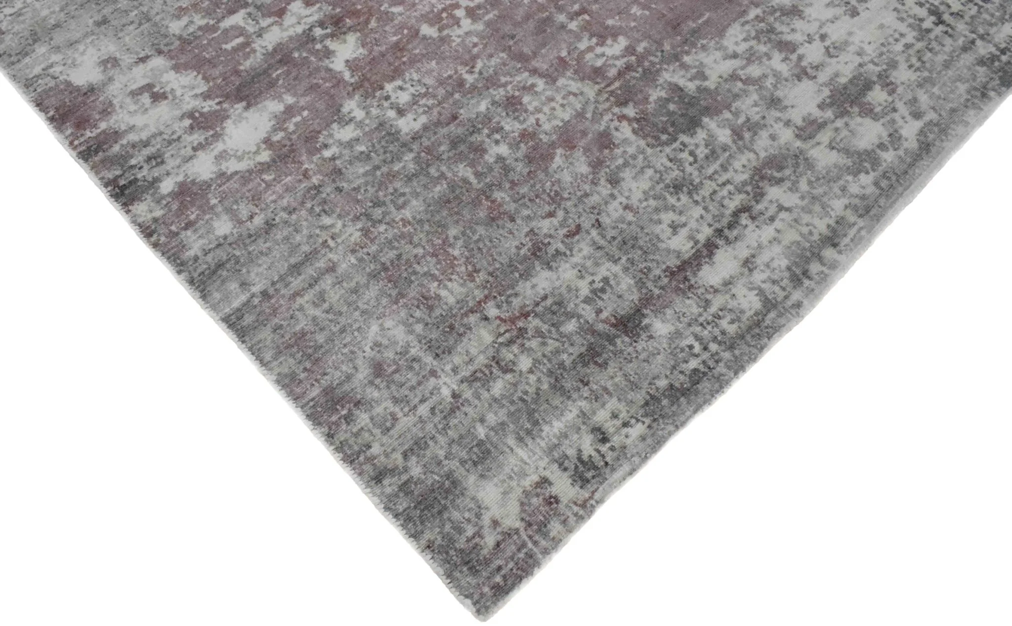 Ivory and Red Handmade Area Rug Made With Fine Viscose | Loop Pile - Image 5