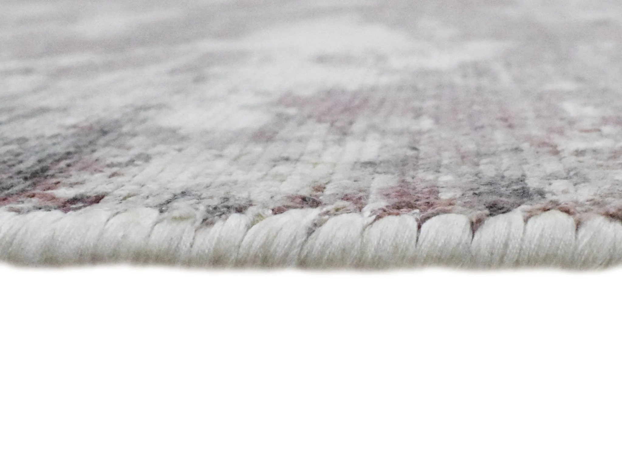 Ivory and Red Handmade Area Rug Made With Fine Viscose | Loop Pile - Image 6