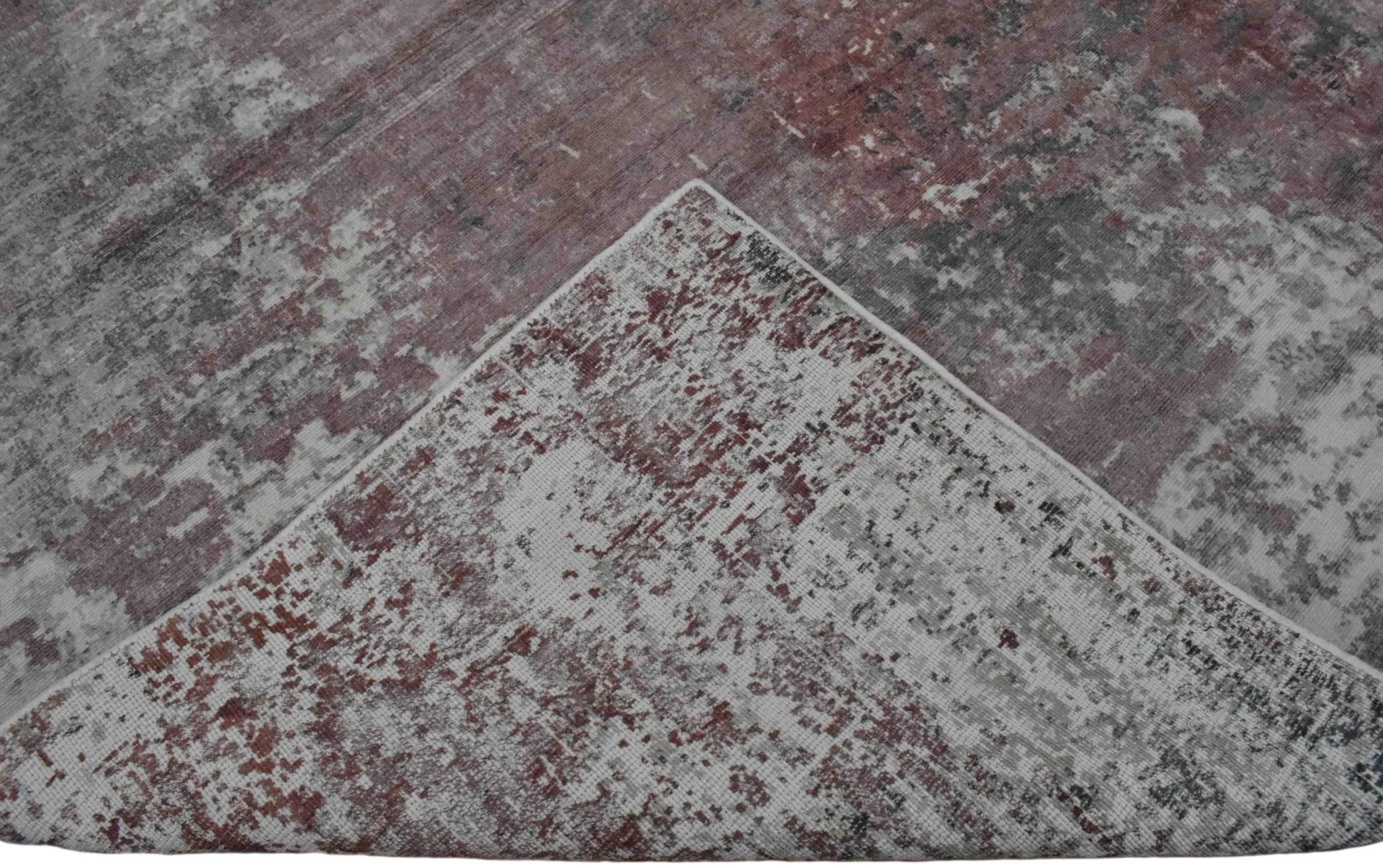Ivory and Red Handmade Area Rug Made With Fine Viscose | Loop Pile - Image 7