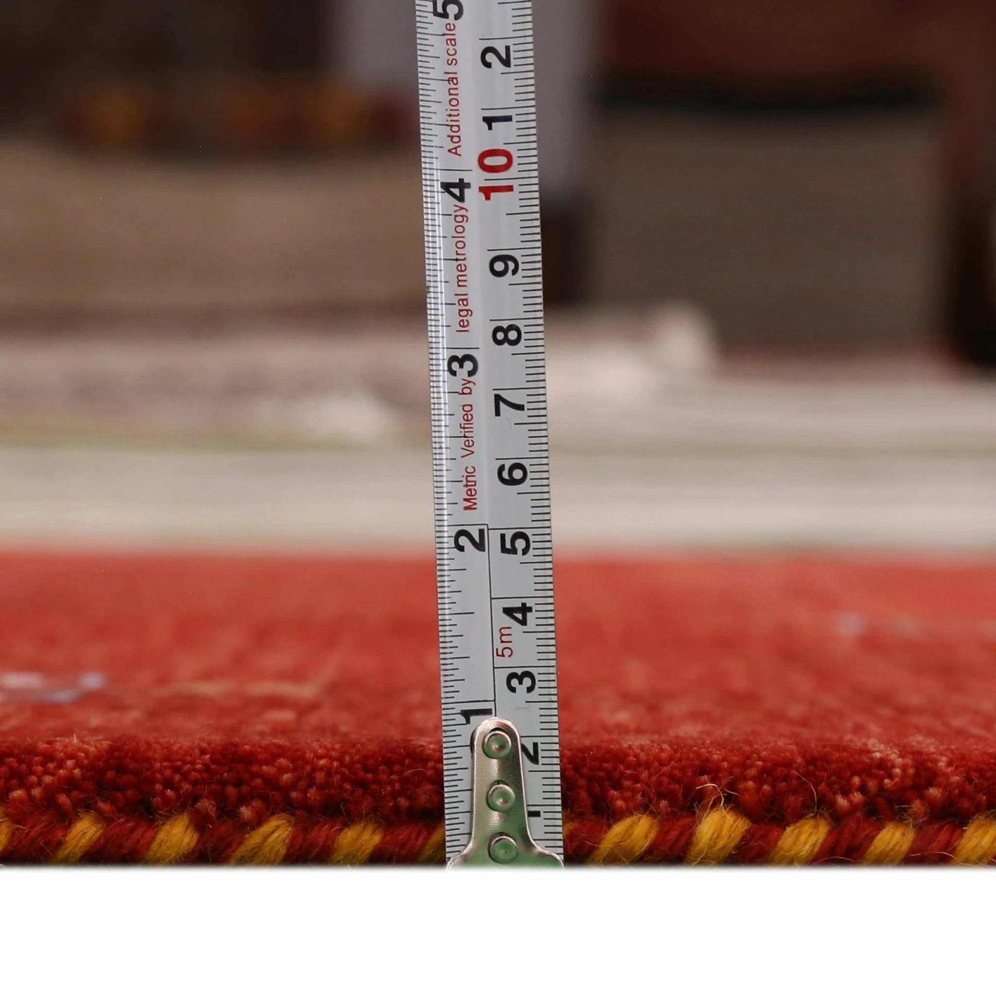 Red Center Medallion Tribal Design Hand Loomed Wool Area Rug - Image 7