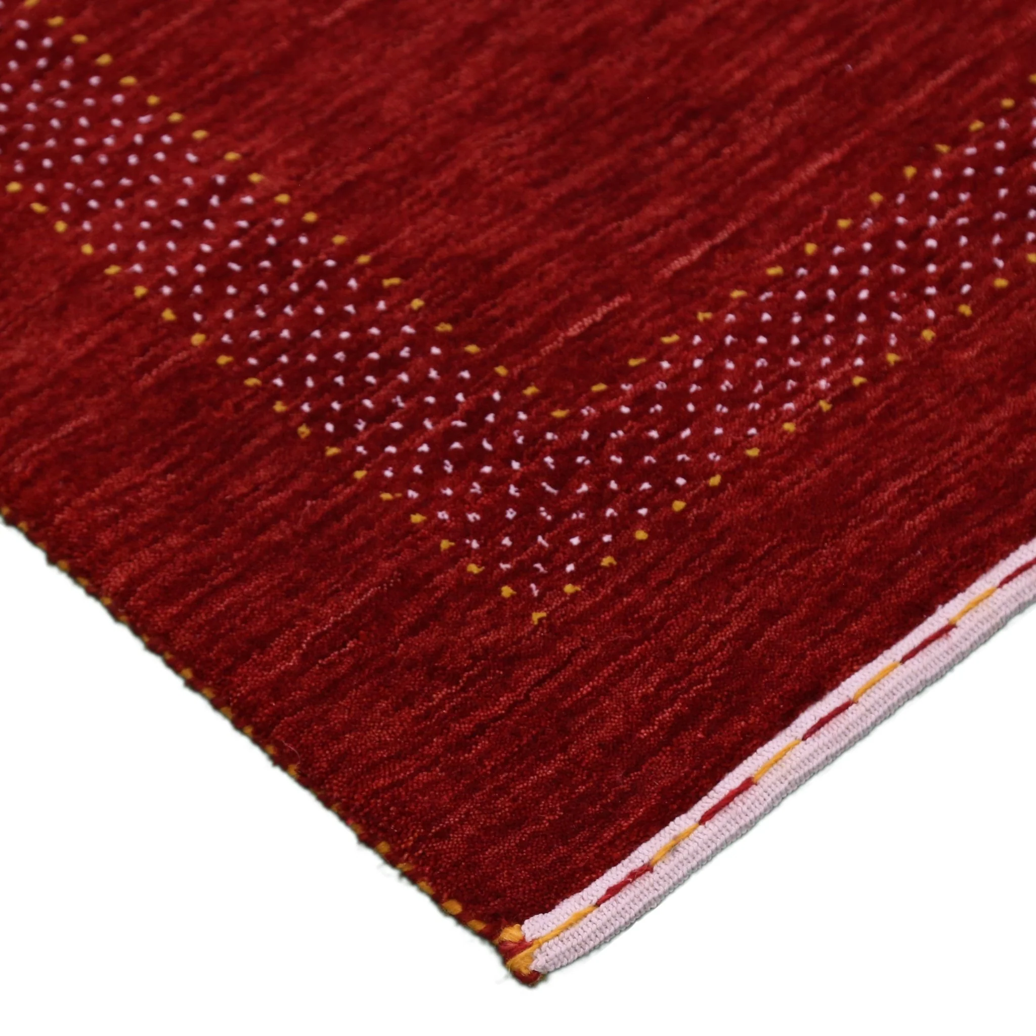Red Center Pattern Hand Loomed Wool Area Rug - Image 7
