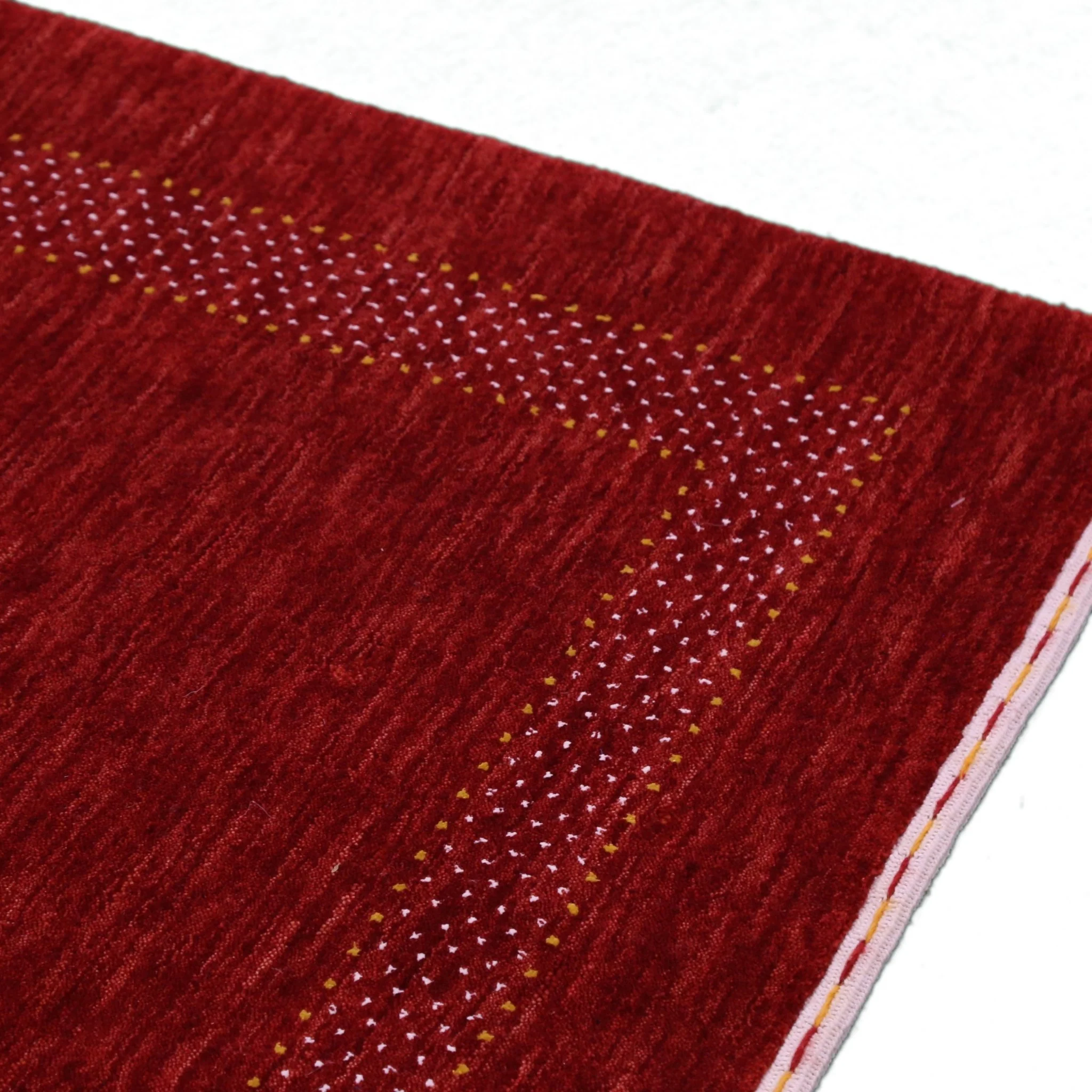 Red Center Pattern Hand Loomed Wool Area Rug - Image 9