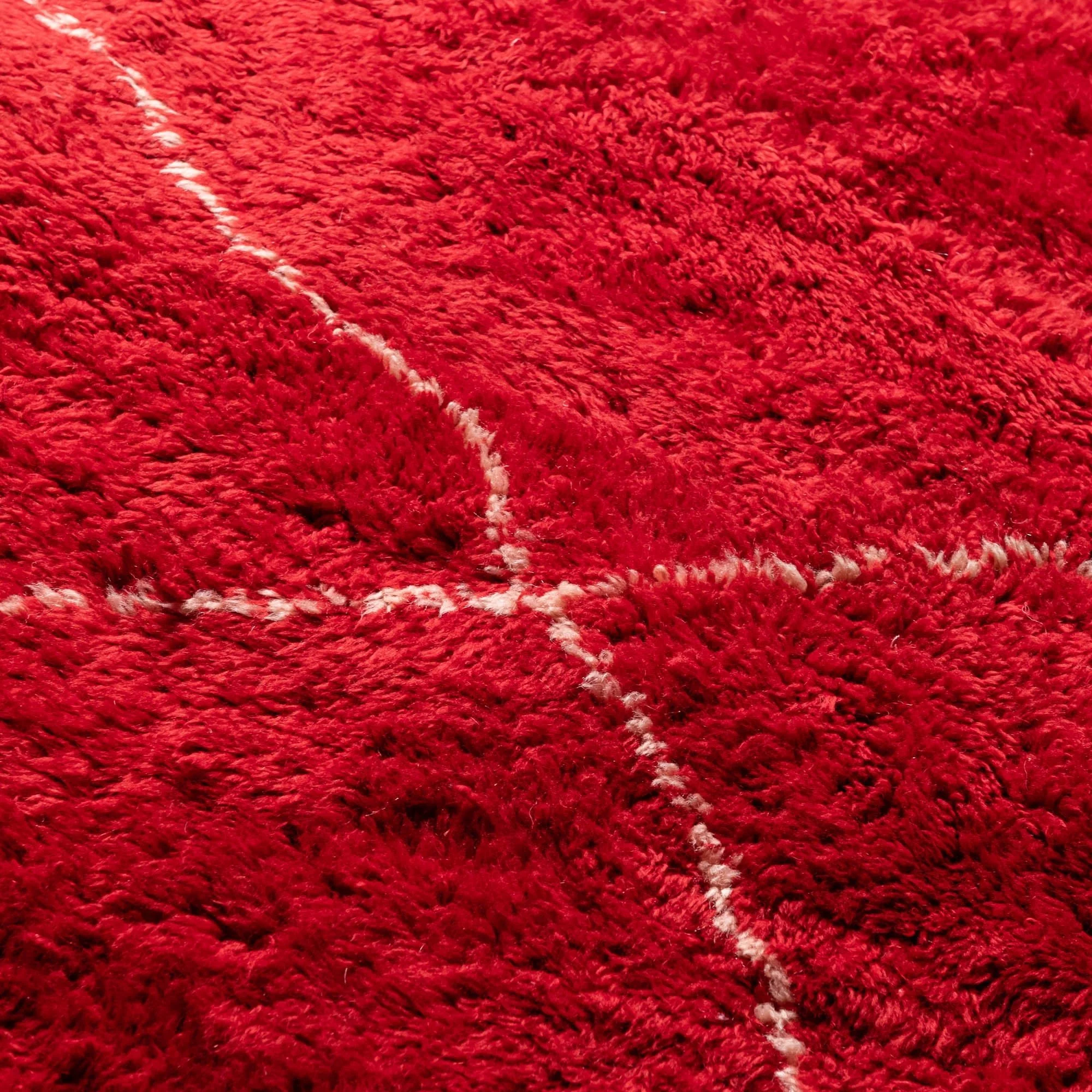 Red Contemporary Moroccan Design Handmade 8x10 Wool Rug - Image 3