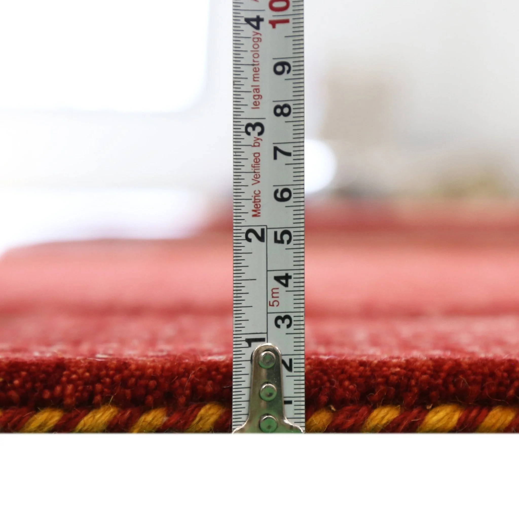 Red Gabbeh Border Design Hand Loomed Wool Area Rug - Image 10