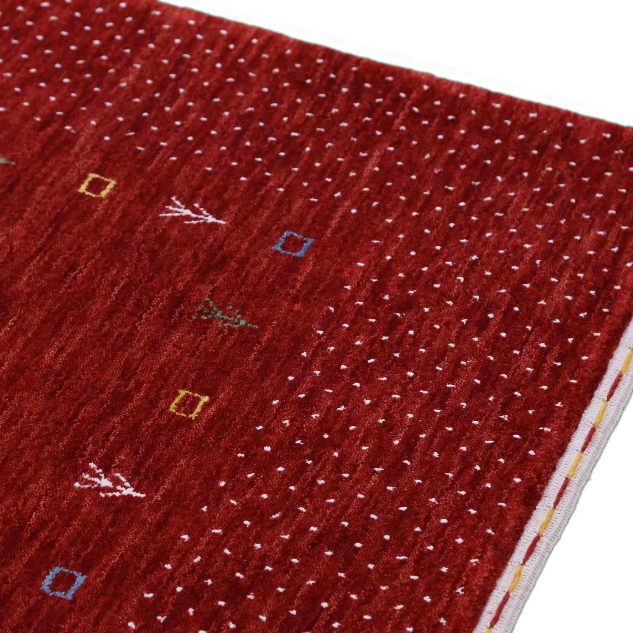 Red Gabbeh Border Design Hand Loomed Wool Area Rug - Image 4