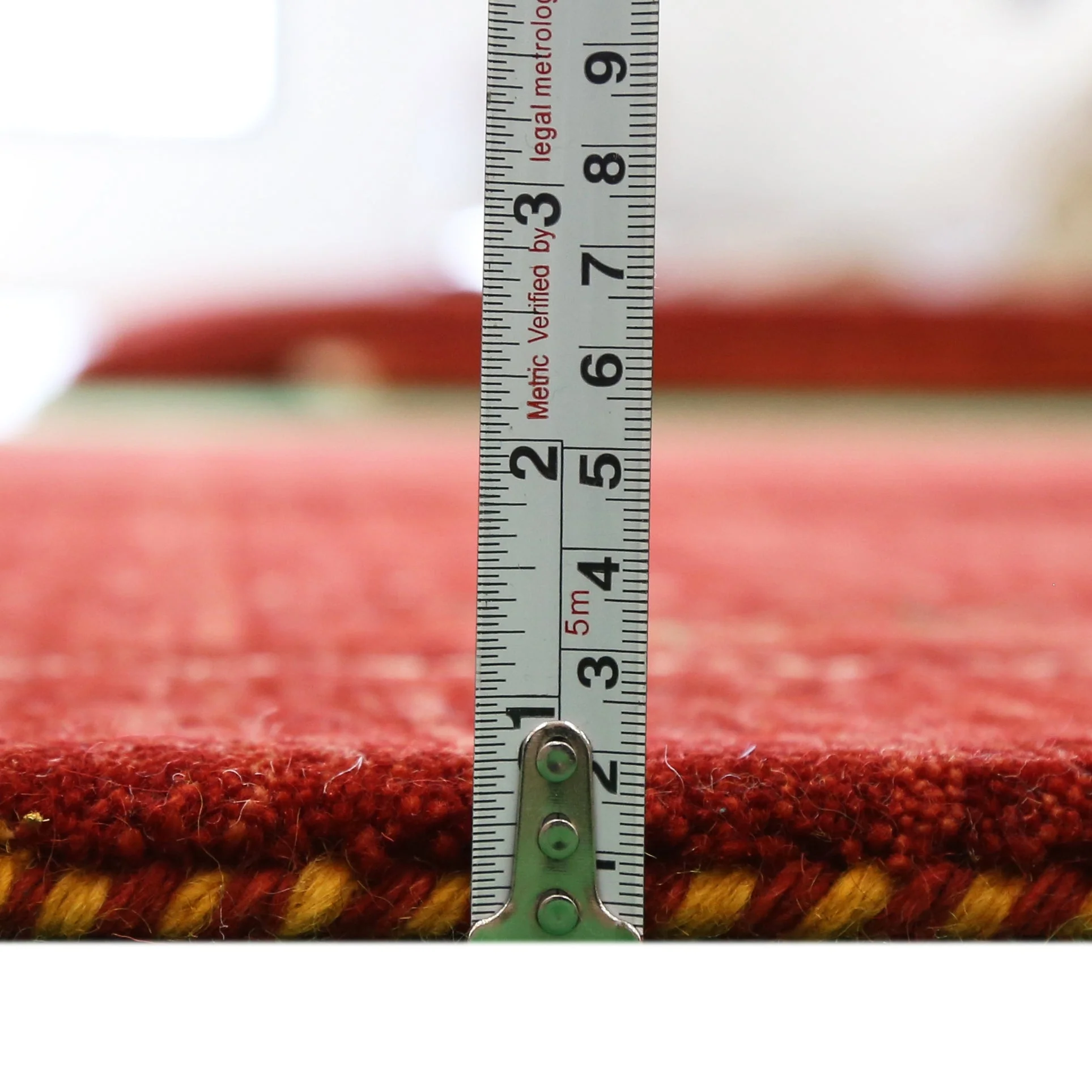 Red Gabbeh Border Design Hand Loomed Wool Area Rug - Image 9