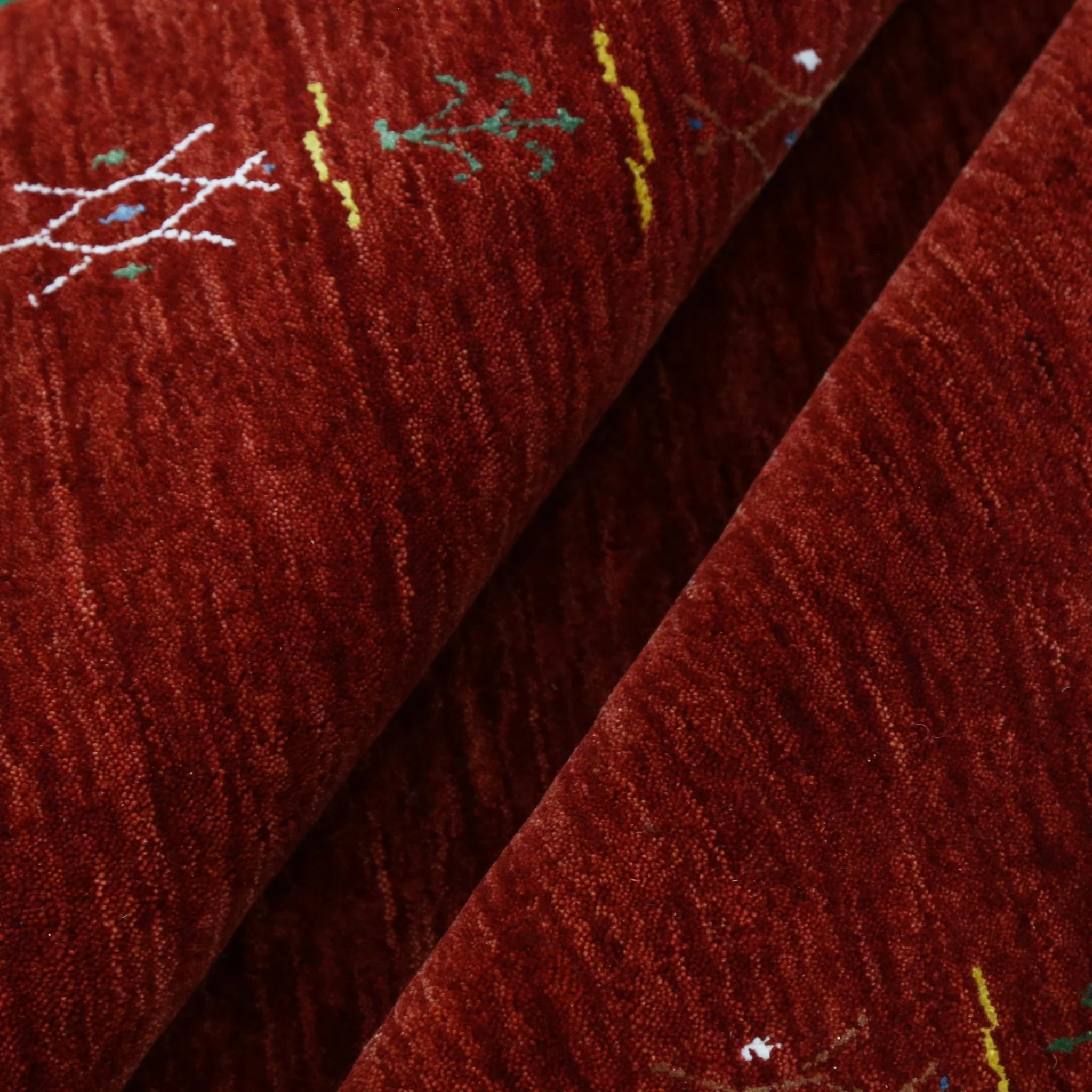 Red Tribal Border Design Hand Loomed Wool Area Rug - Image 4