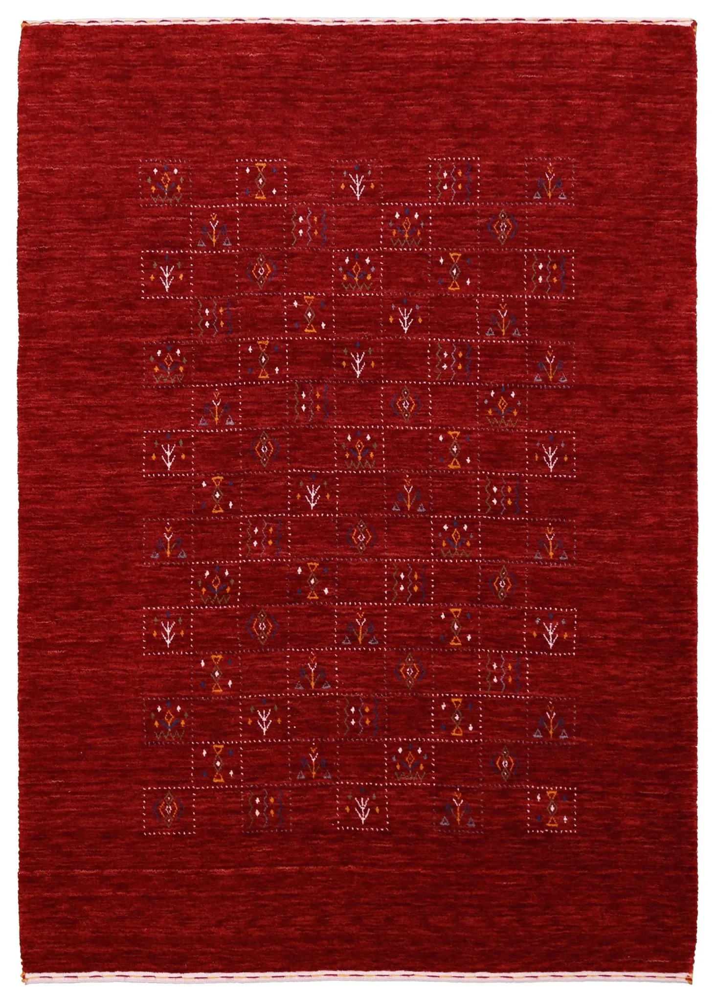 Red Tribal Geometrical Design Wool Area Rug - Image 12