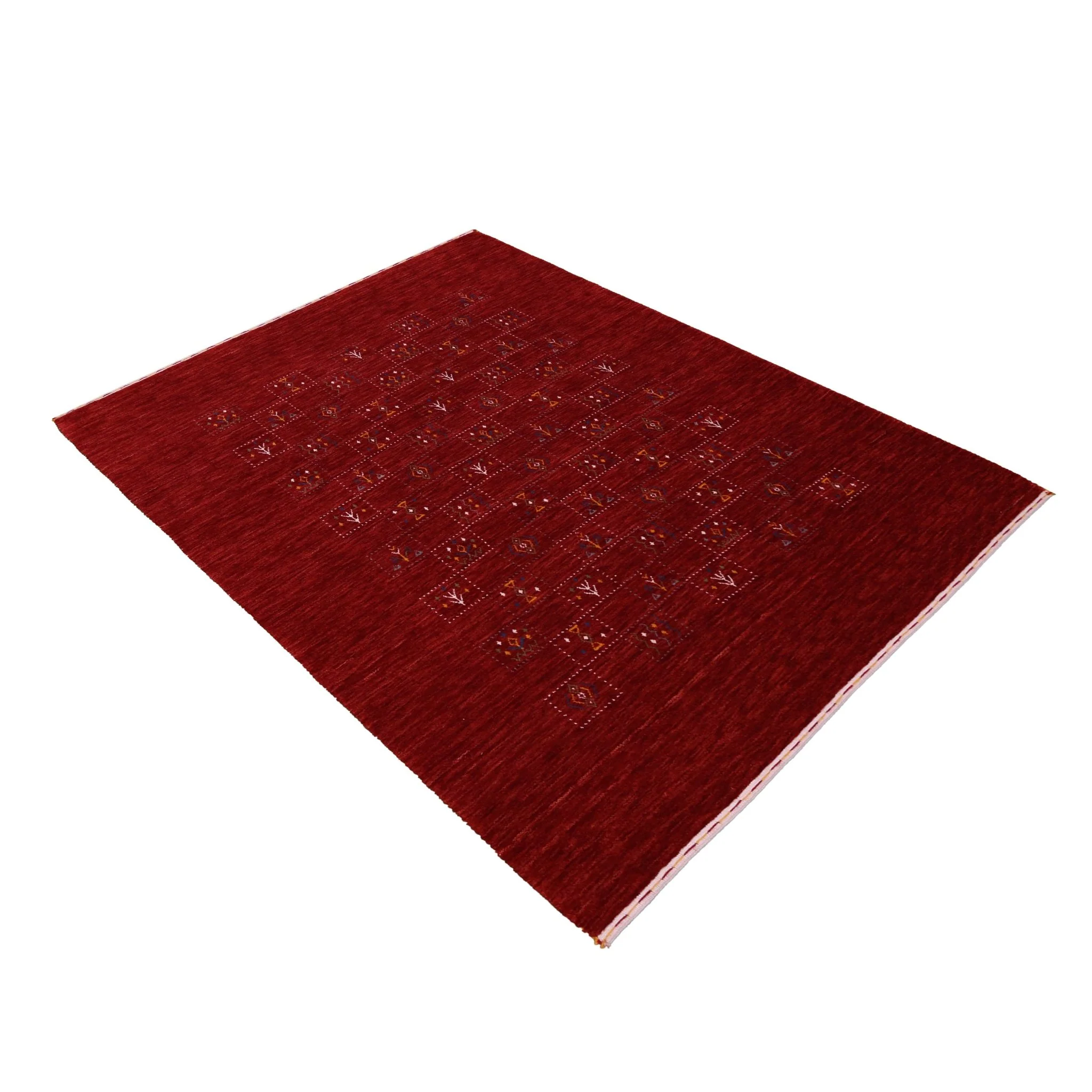 Red Tribal Geometrical Design Wool Area Rug - Image 13
