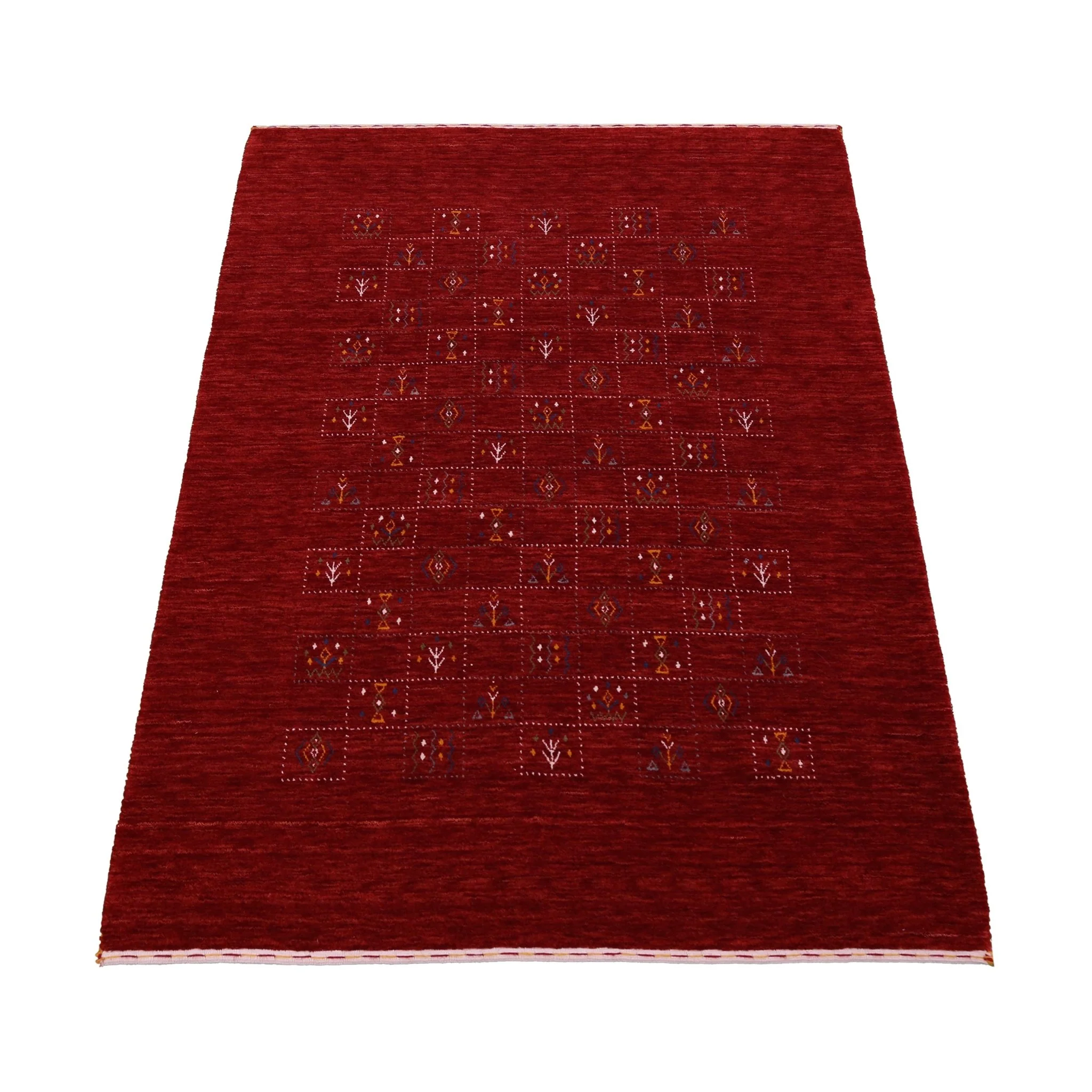 Red Tribal Geometrical Design Wool Area Rug - Image 14