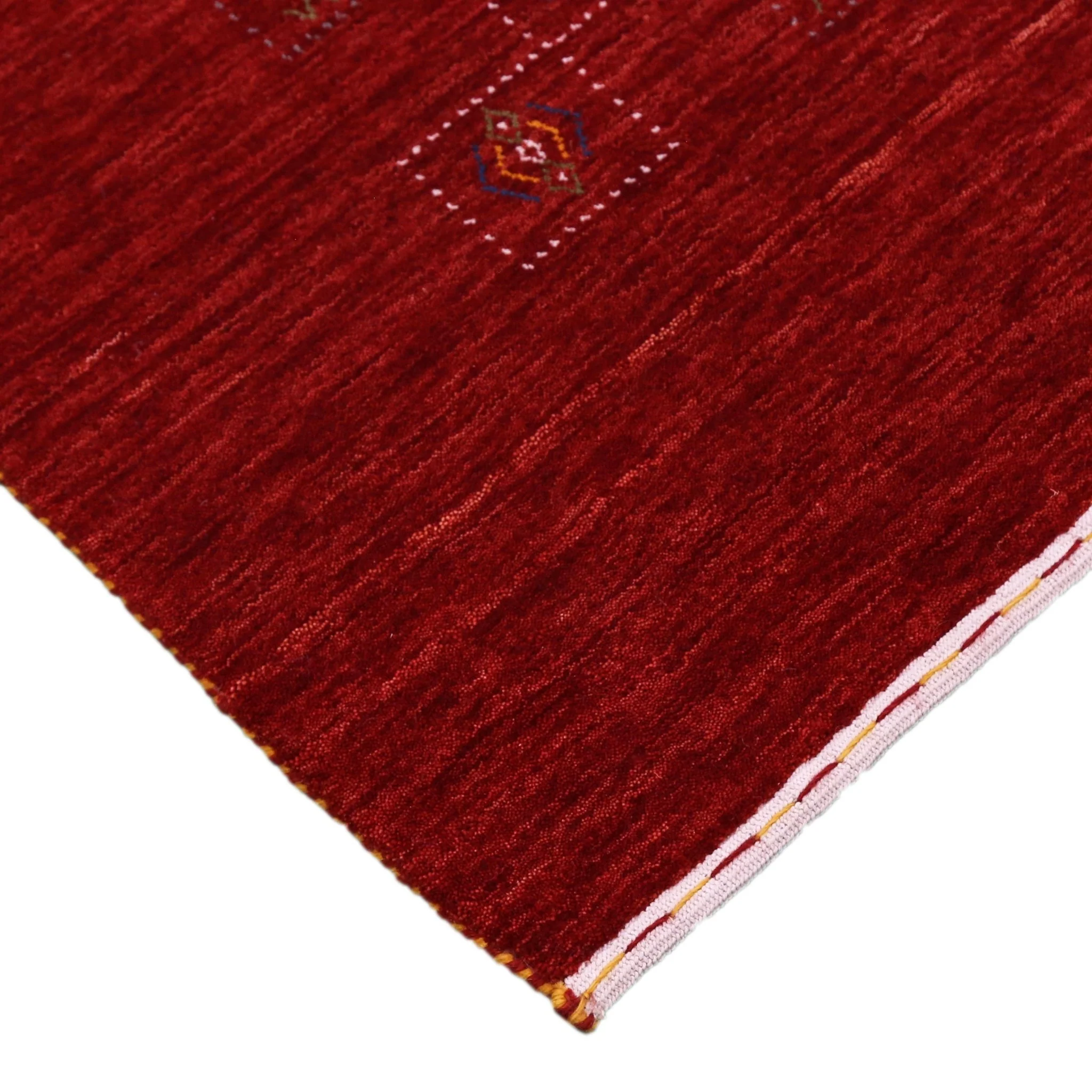 Red Tribal Geometrical Design Wool Area Rug - Image 8