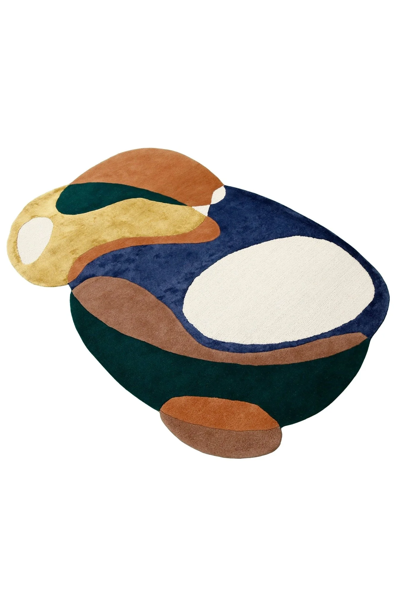 Riverstone Pattern Multicolor Hand Tufted 5x8 Wool Rug - Image 7