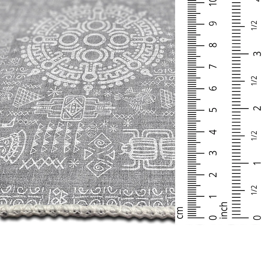 Rivet Silver Machine Washable Cotton Area Rug - Image 7
