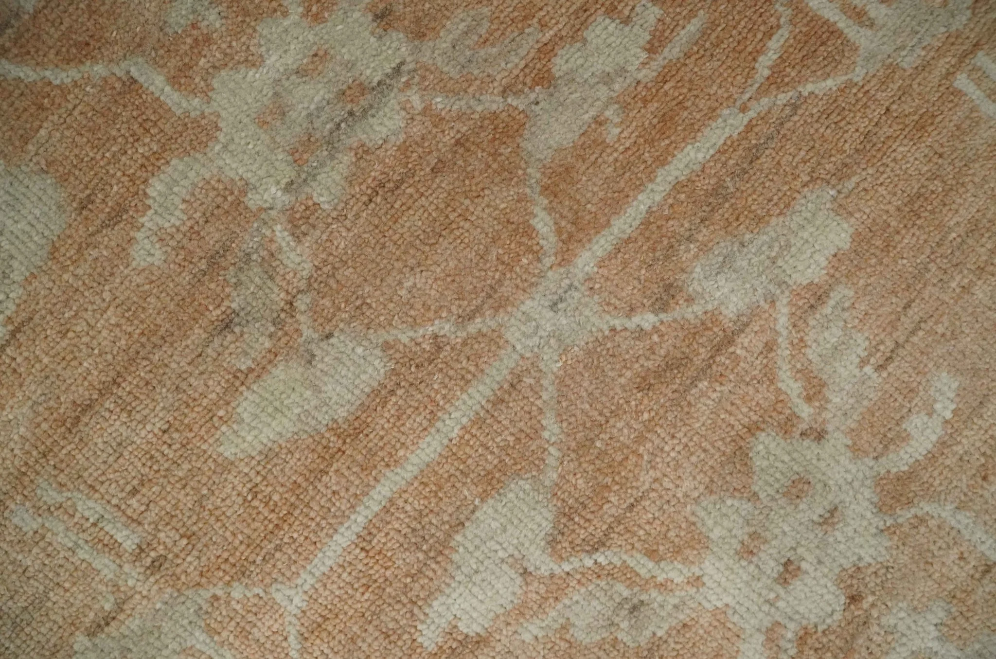 Rust and Beige Hand knotted Oriental Oushak 8x10 wool Area Rug - Image 4