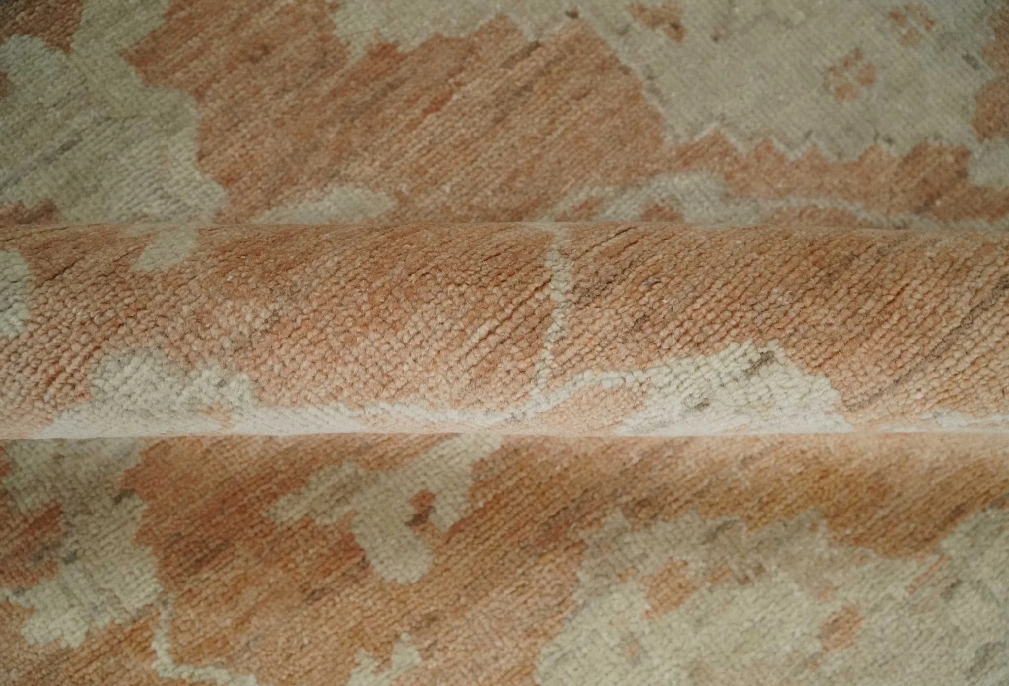 Rust and Beige Hand knotted Oriental Oushak 8x10 wool Area Rug - Image 6