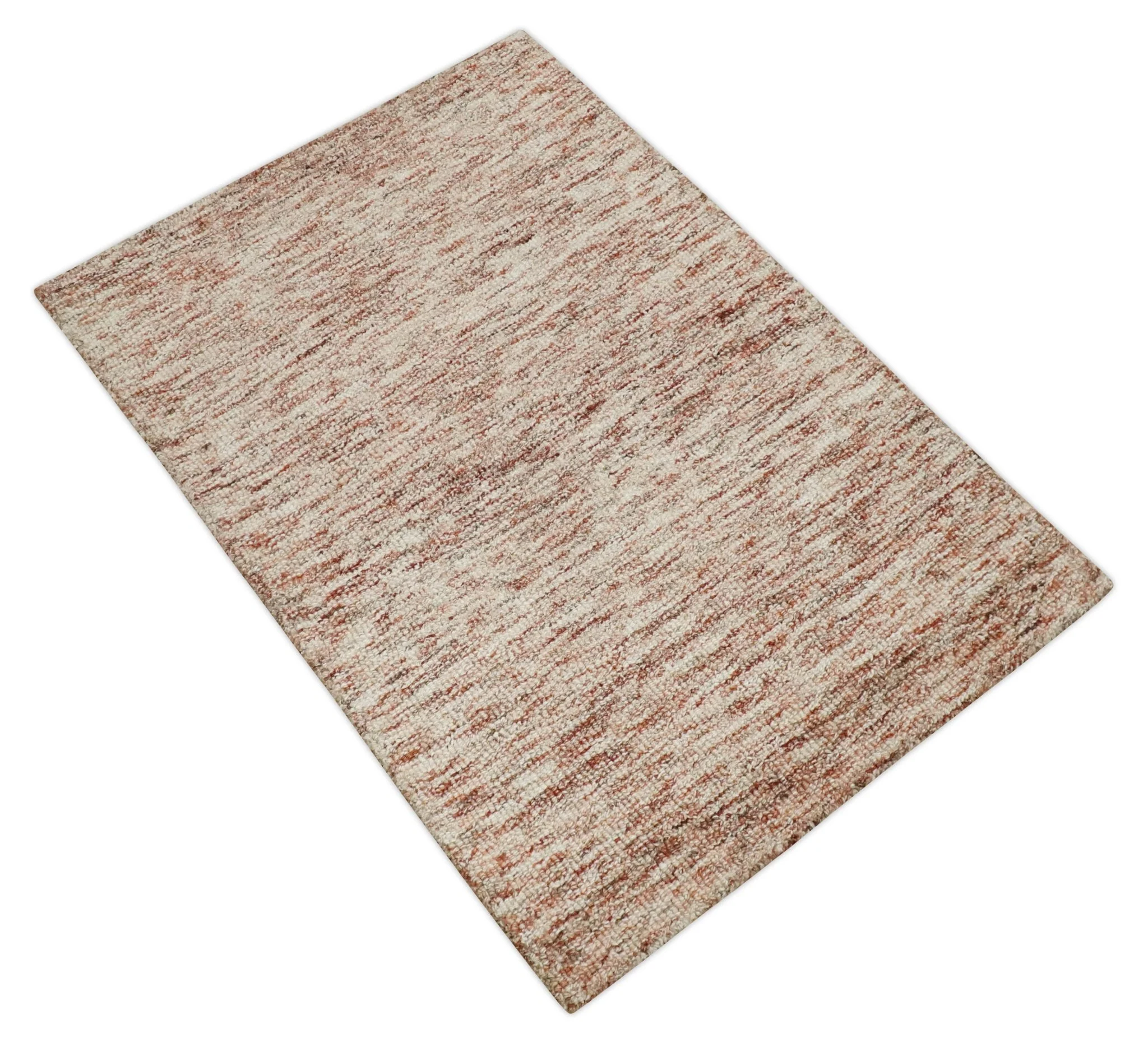 Rust and Ivory Abstract Layering Multi Size Area Rug - Image 8
