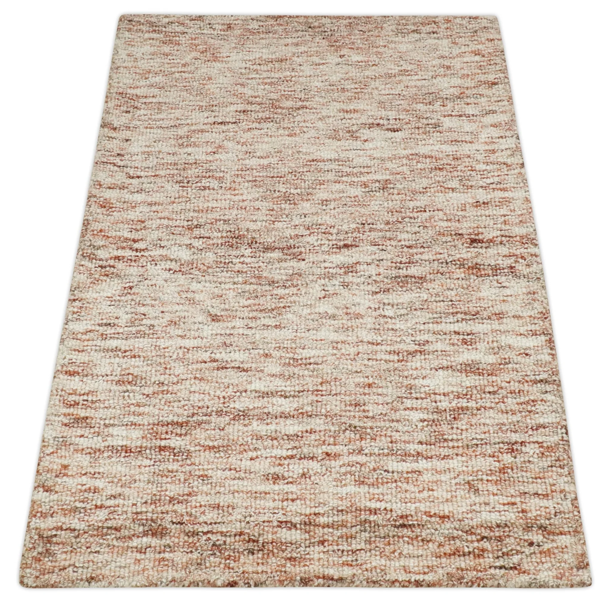 Rust and Ivory Abstract Layering Multi Size Area Rug - Image 9