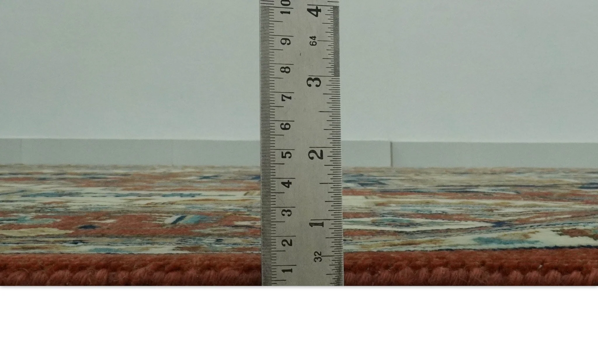 9x12 Rust and Ivory Fine Hand Knotted Traditional Heriz wool area rug - Image 4