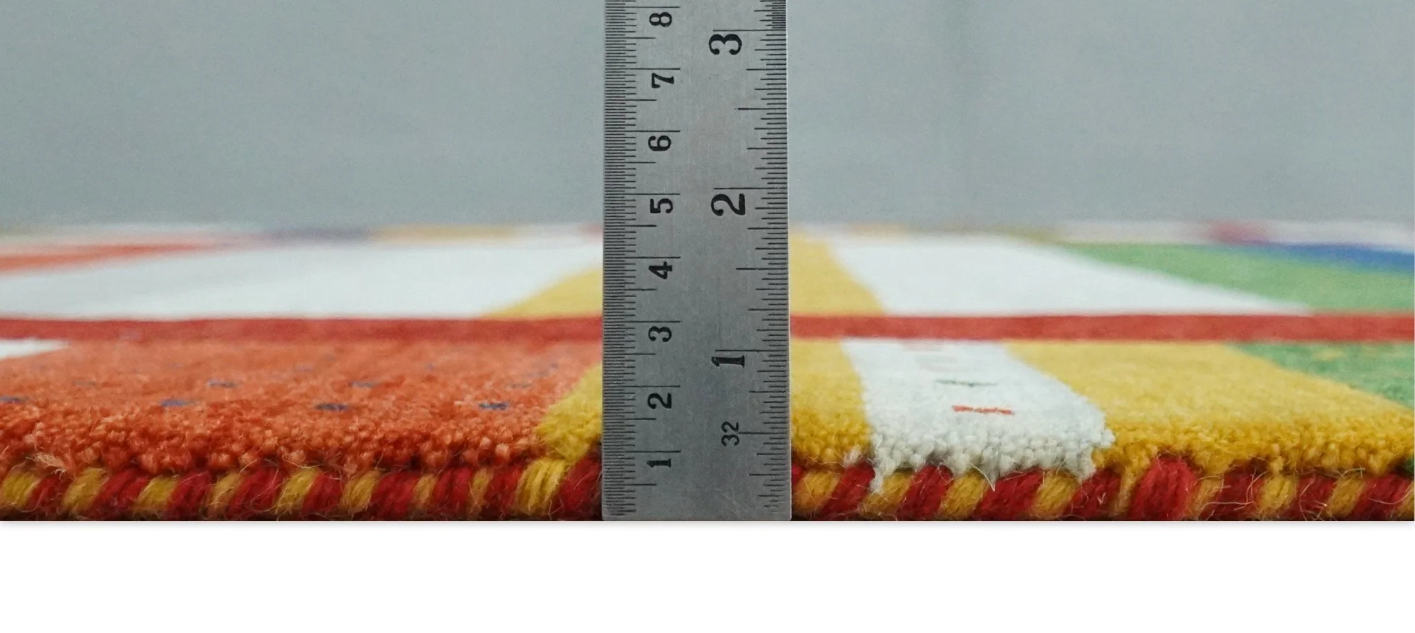 5x8 Rust and Multicolor Striped Wool Hand Woven Southwestern Lori Gabbeh Rug | KNT33 - Image 7