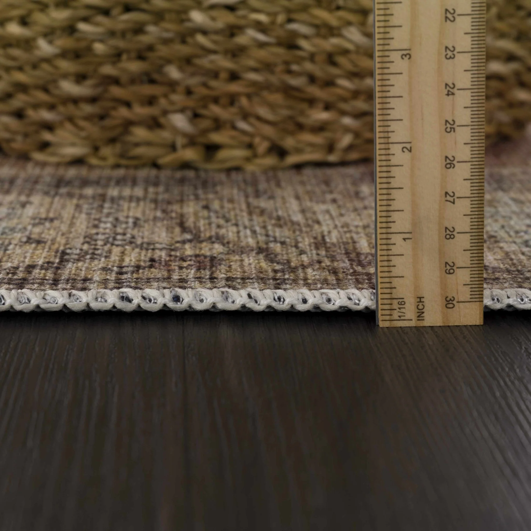 Rust, Beige, Brown and Charcoal vintage Style Medallion design Machine washable Rug - Image 18