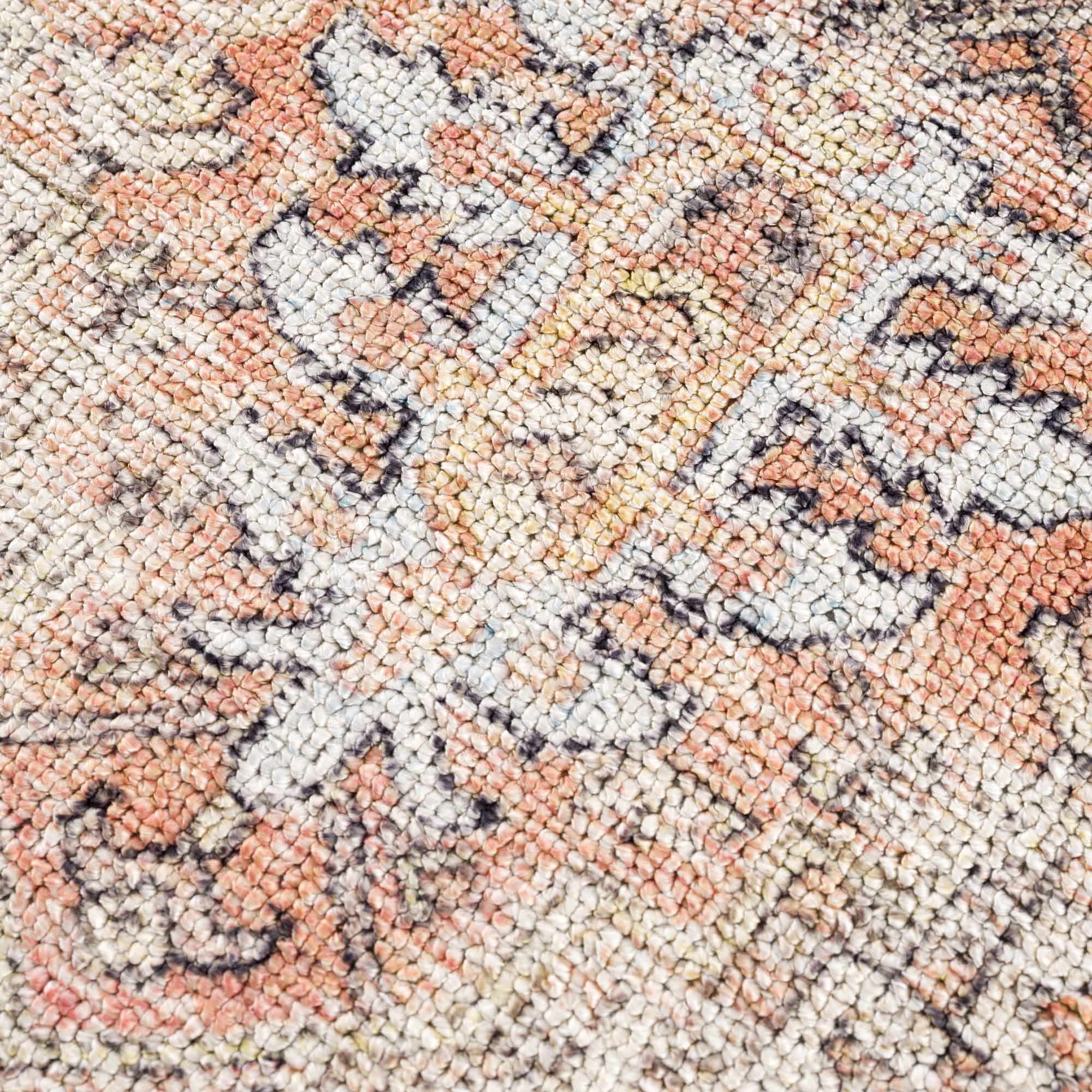 Antique style Rust, Blue, Beige and Charcoal Traditional Heriz Washable Area Rug - Image 16