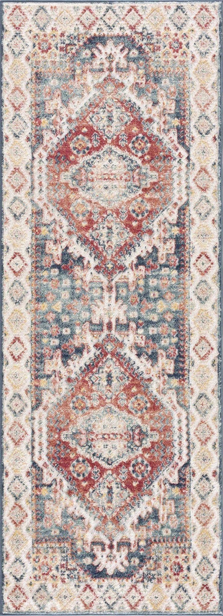 Vintage Style Rust, Charcoal and Ivory Traditional Heriz area rug - Image 4