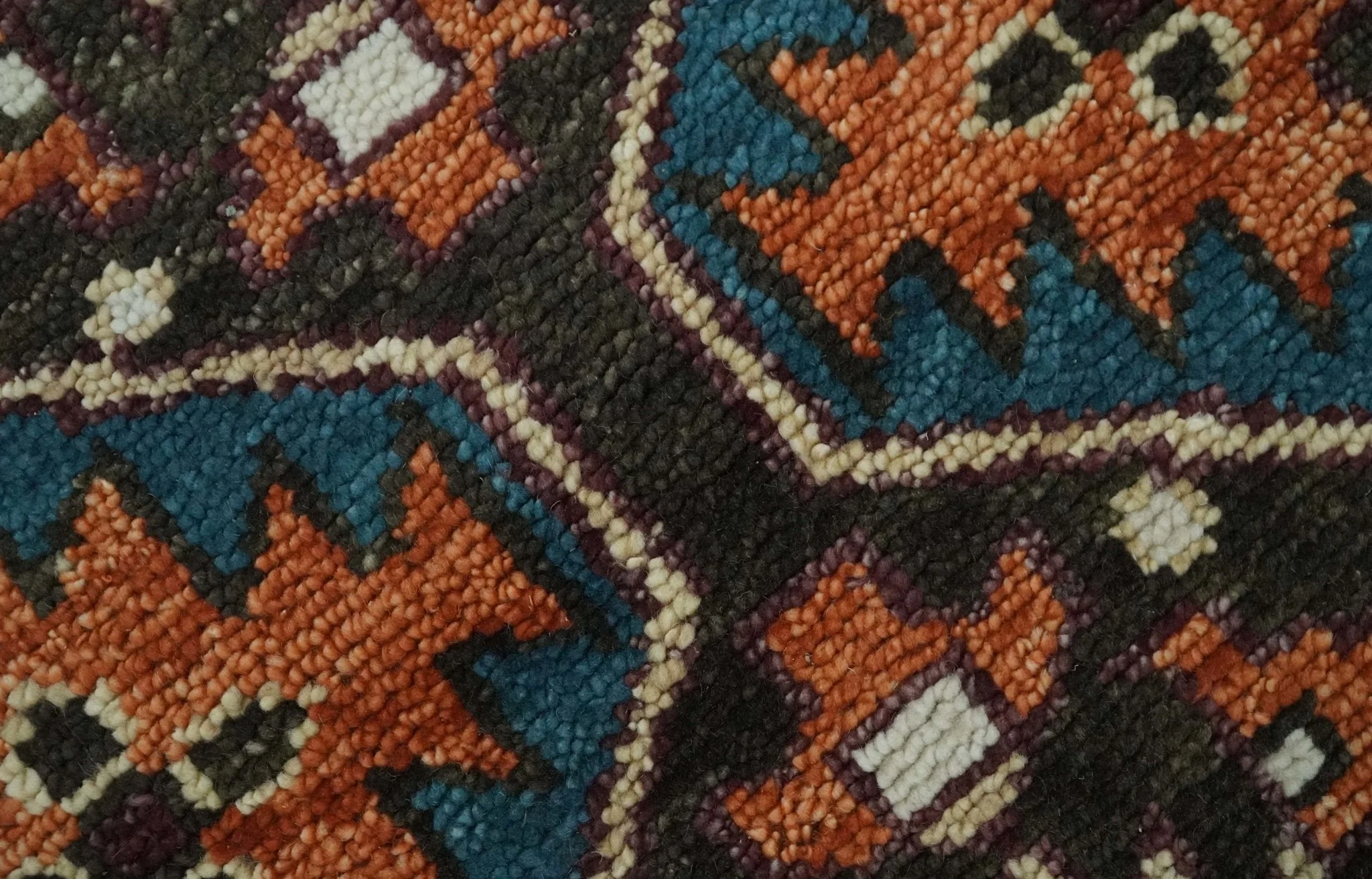 Ready to ship Rust, Ivory and Brown Oriental Traditional Area Rug - Image 4