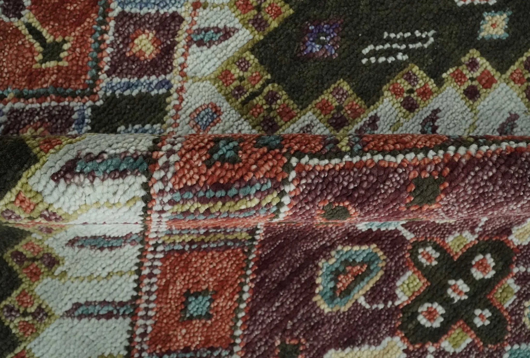 Rust, Ivory and Brown Traditional Hand knotted Multi Size wool Area Rug - Image 8