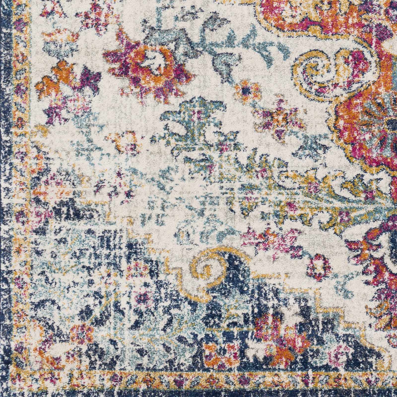 Rust, Ivory and Teal Traditional Medallion Heriz Multi size Turkish Design area Rug - Image 13
