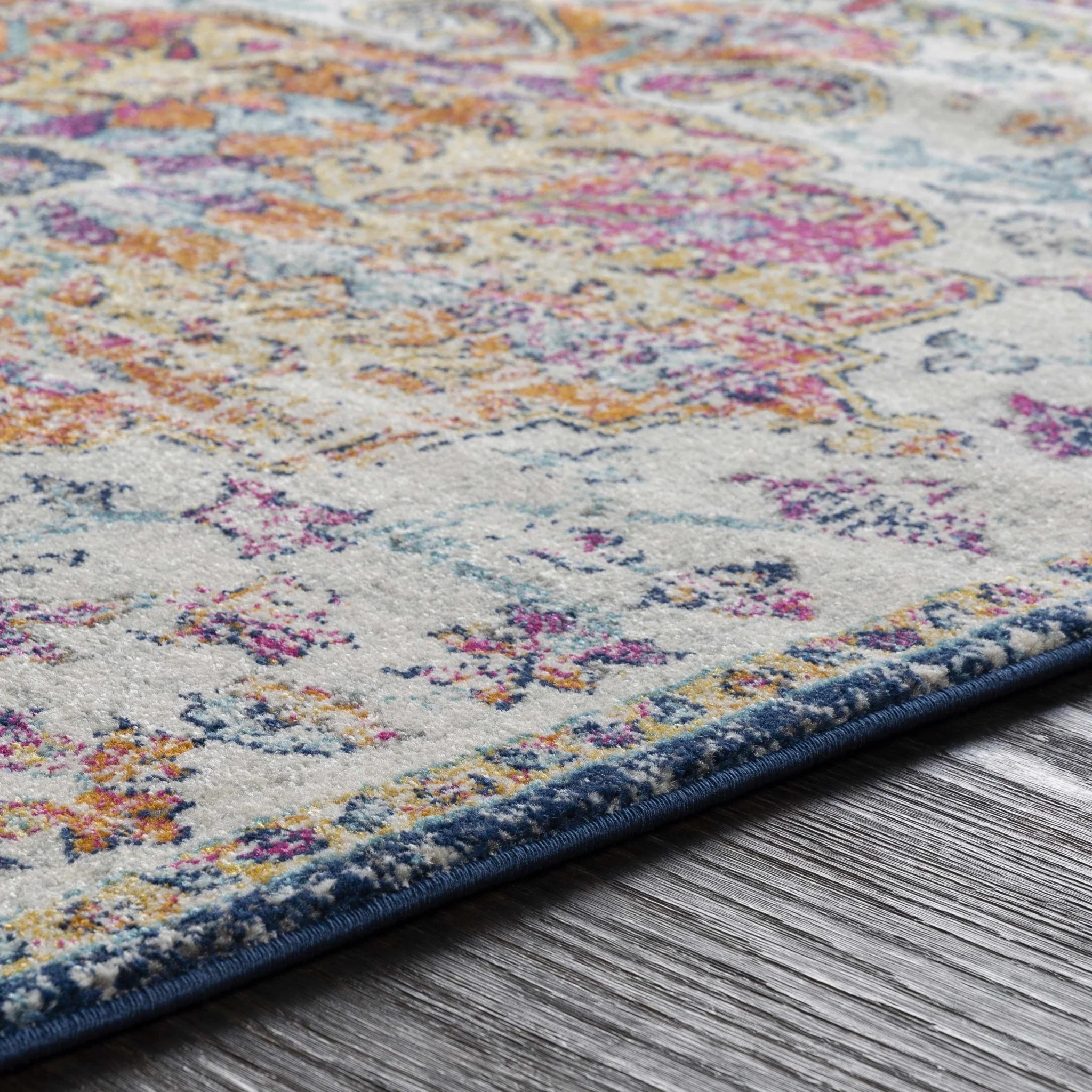 Rust, Ivory and Teal Traditional Medallion Heriz Multi size Turkish Design area Rug - Image 16
