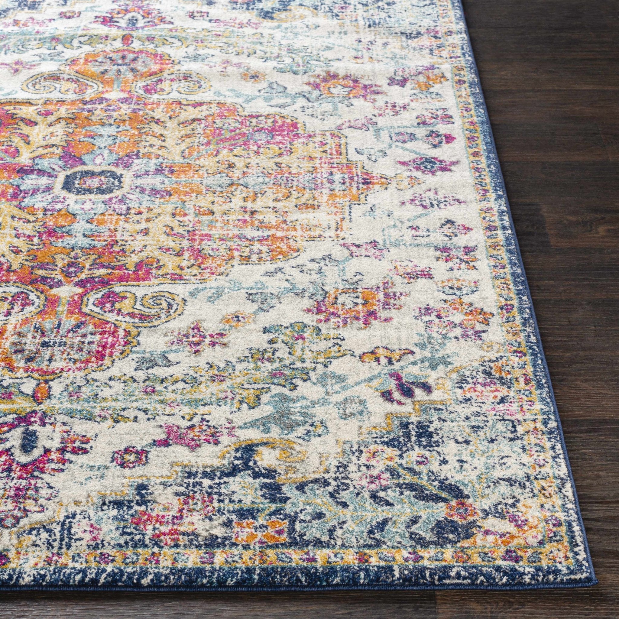 Rust, Ivory and Teal Traditional Medallion Heriz Multi size Turkish Design area Rug - Image 28
