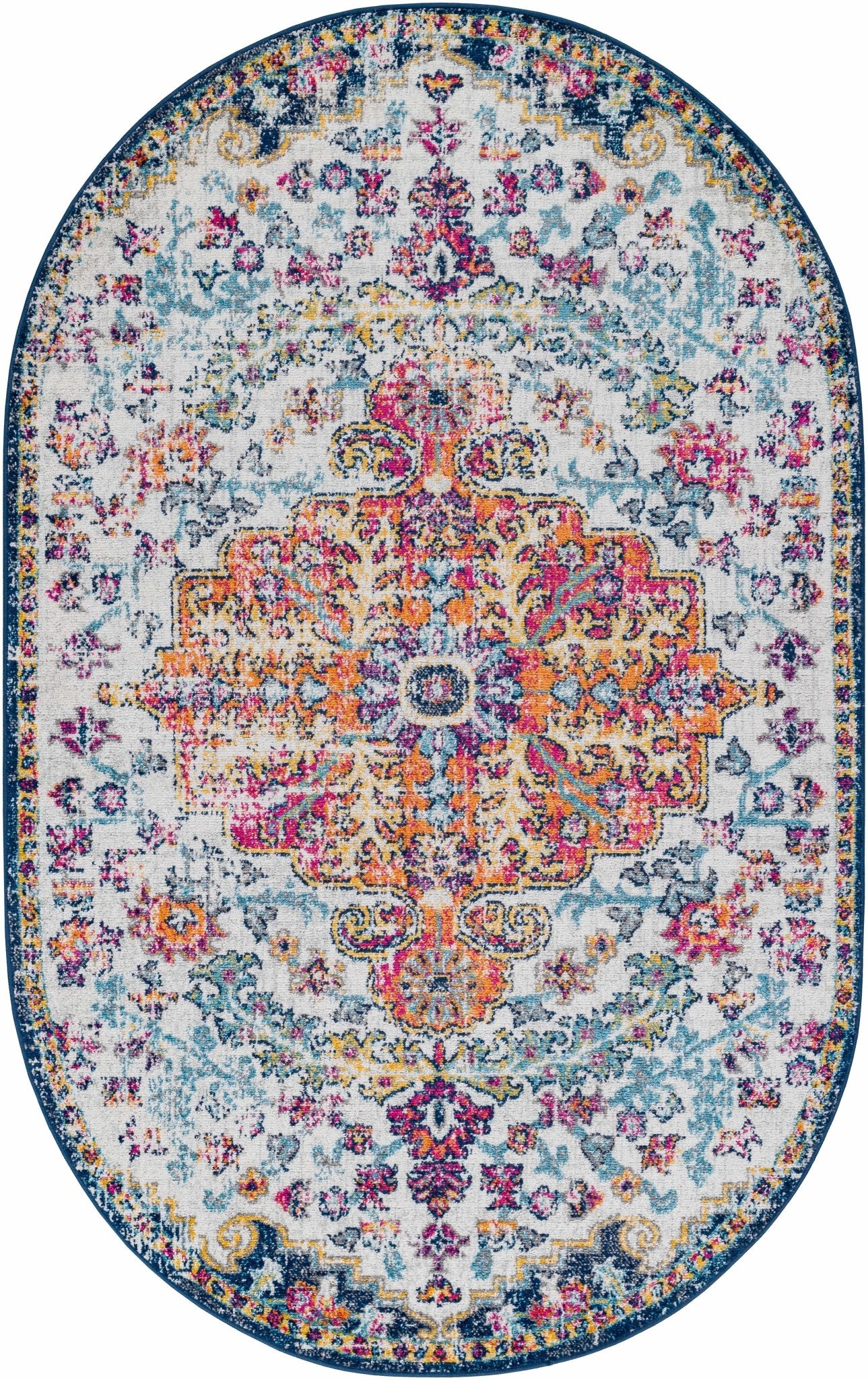 Rust, Ivory and Teal Traditional Medallion Heriz Multi size Turkish Design area Rug - Image 30