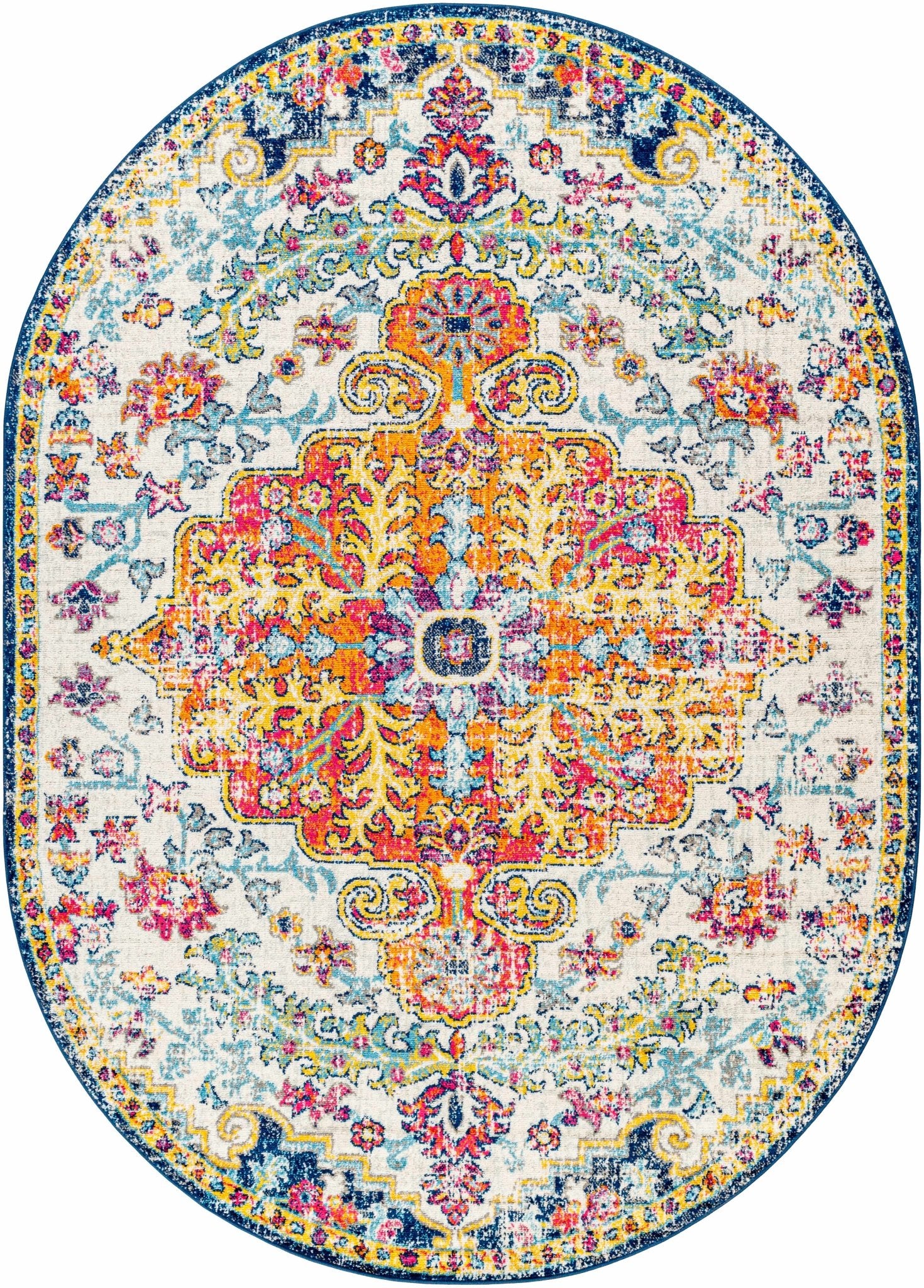Rust, Ivory and Teal Traditional Medallion Heriz Multi size Turkish Design area Rug - Image 31