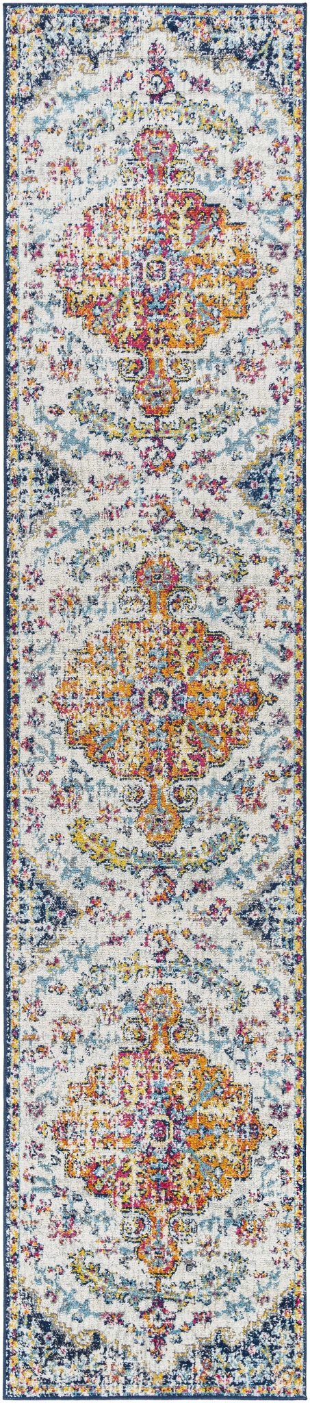 Rust, Ivory and Teal Traditional Medallion Heriz Multi size Turkish Design area Rug - Image 34