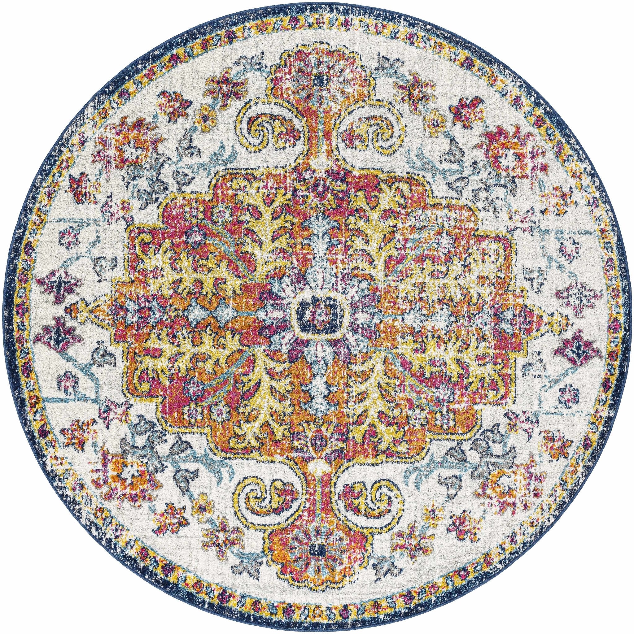 Rust, Ivory and Teal Traditional Medallion Heriz Multi size Turkish Design area Rug - Image 37