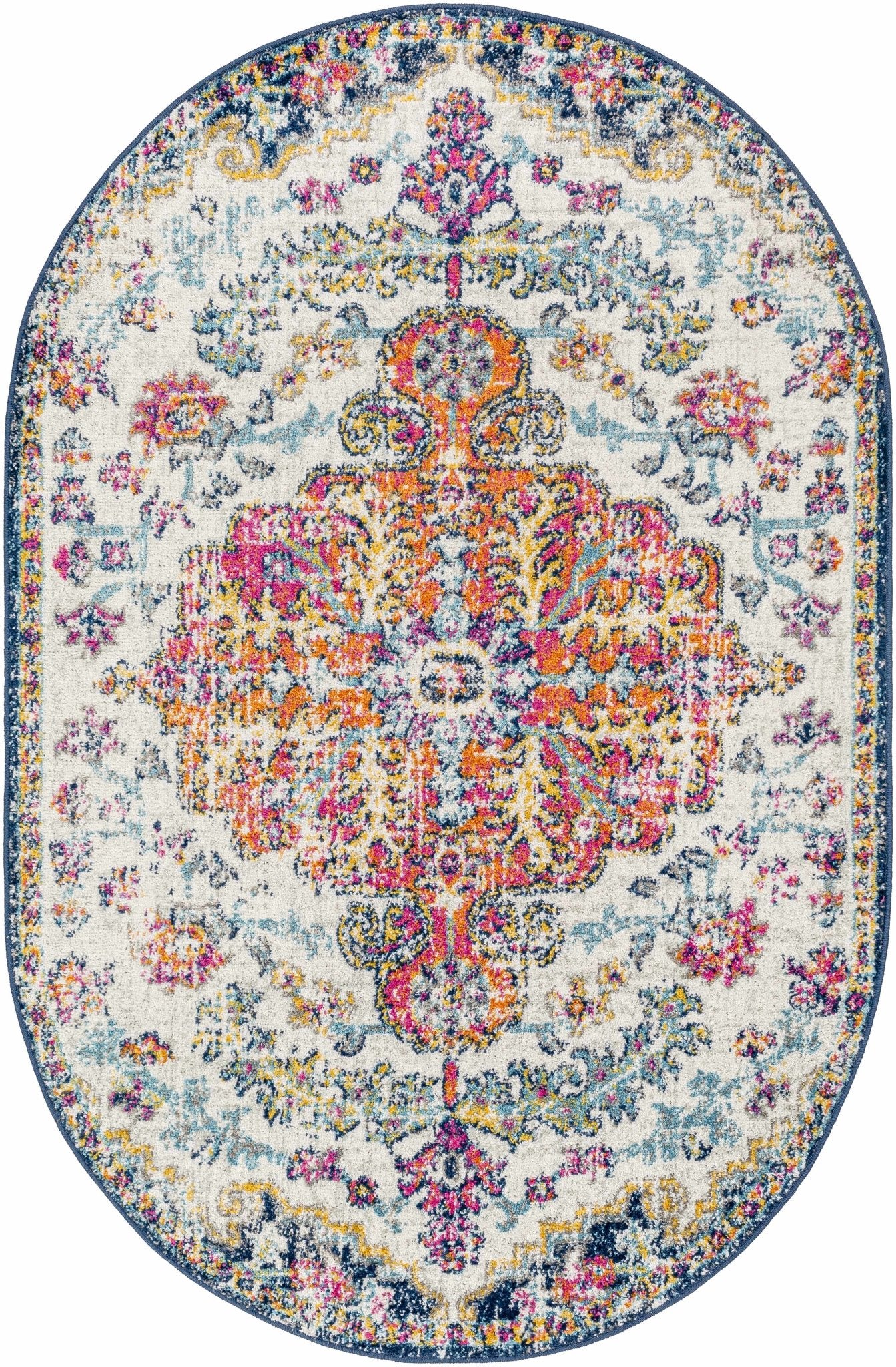 Rust, Ivory and Teal Traditional Medallion Heriz Multi size Turkish Design area Rug - Image 40