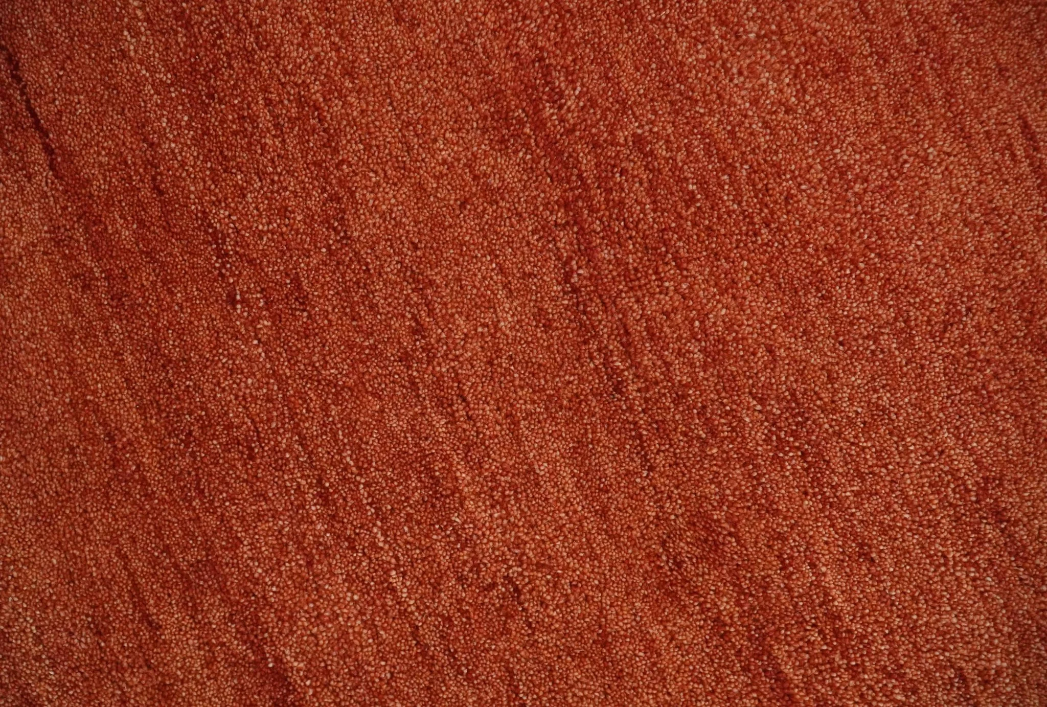 Solid Plane Rust Woolen Hand Tufted 8x10 wool Rug - Image 4
