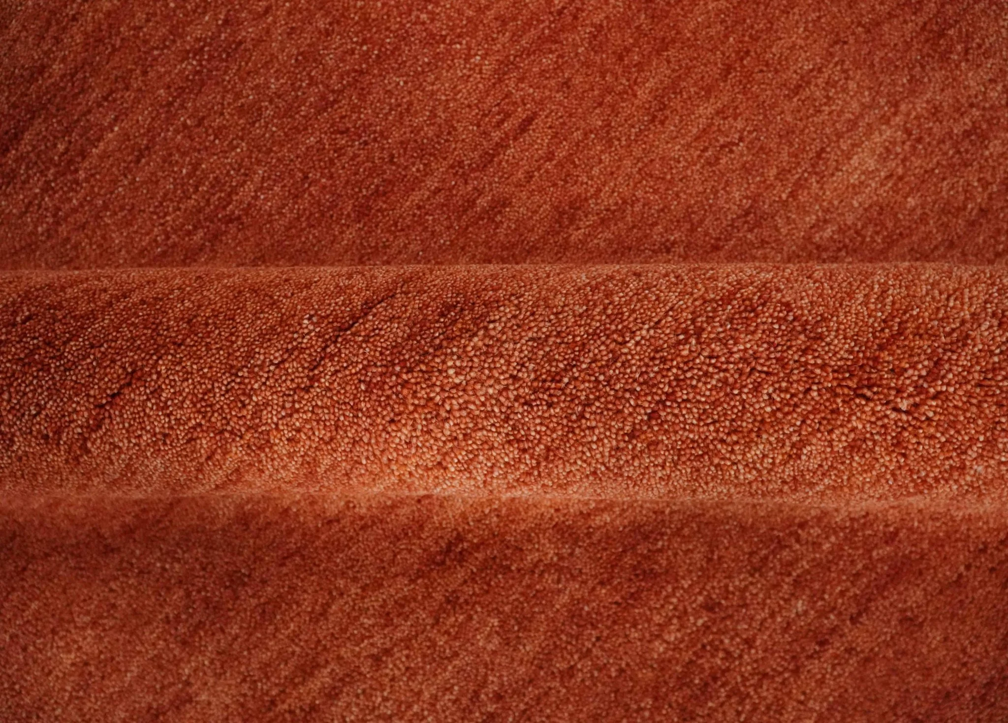 Solid Plane Rust Woolen Hand Tufted 8x10 wool Rug - Image 6