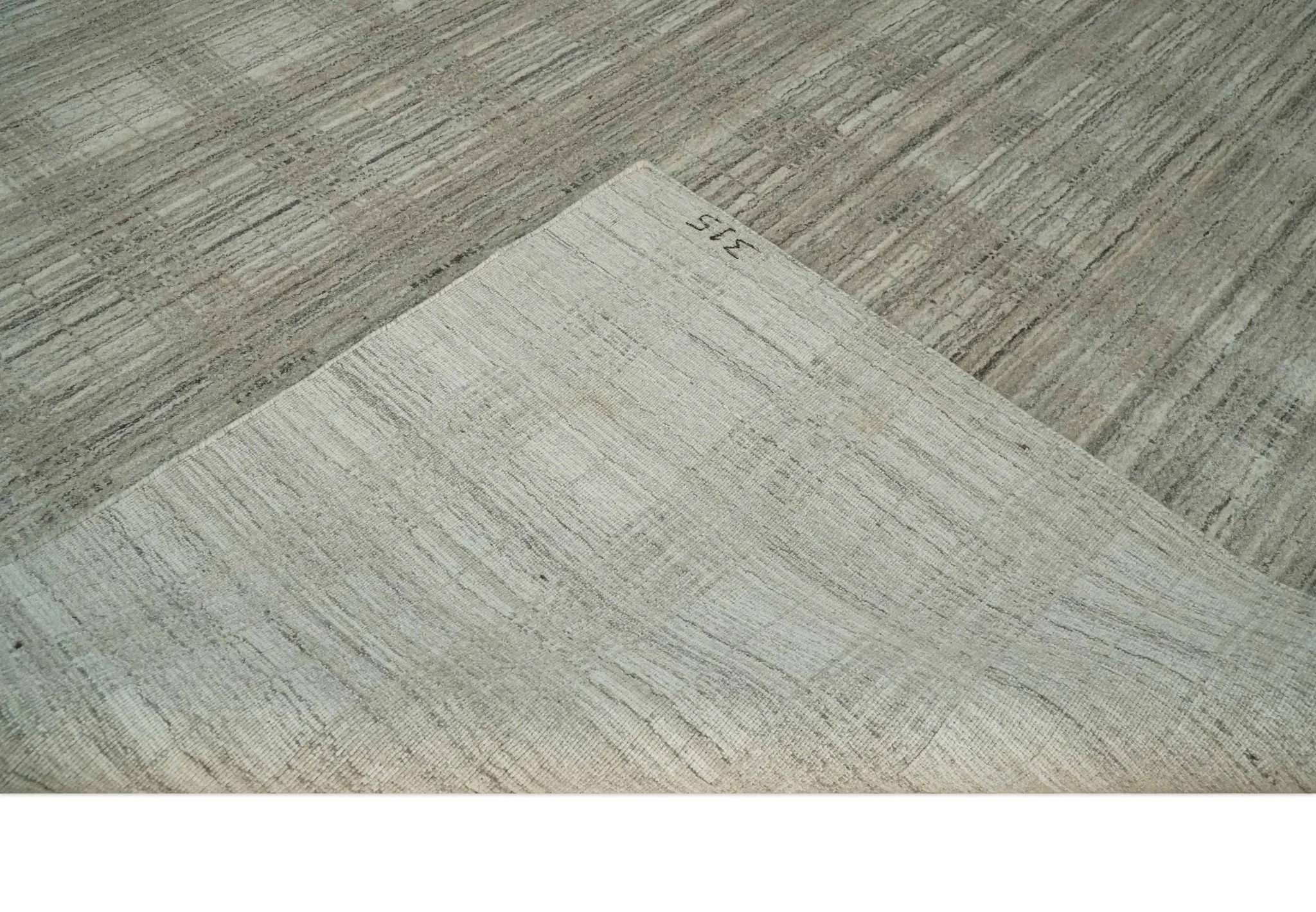 Shaded Beige, Camel and Brown Scandinavian 8x10 Hand Made Blended Wool Flatwoven Area Rug | KE34 - Image 7
