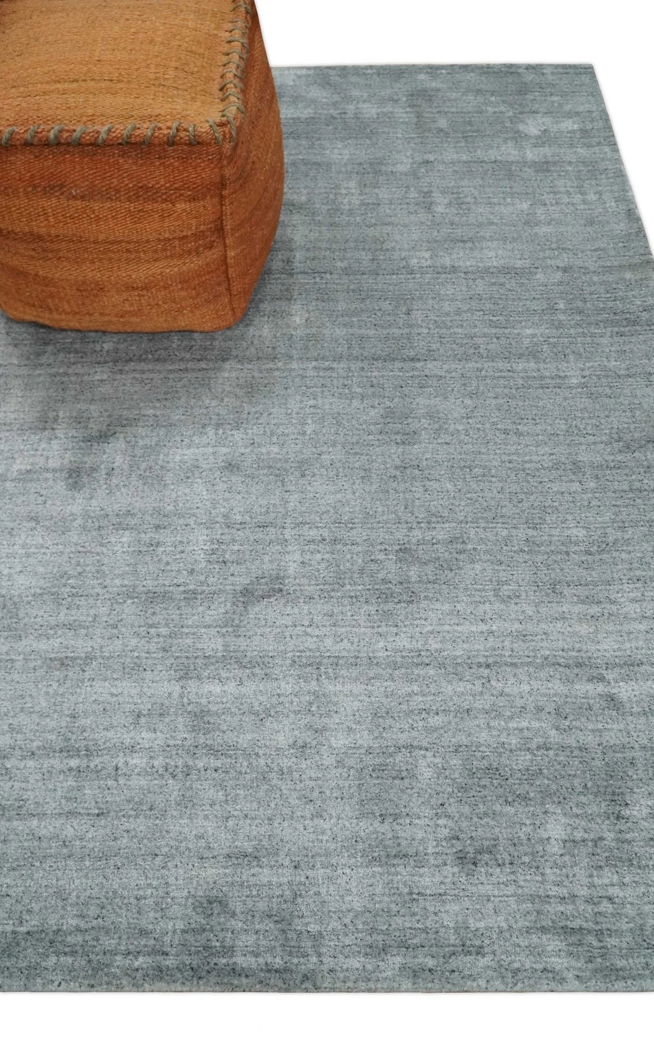 Shaded Silver Scandinavian 5x7 Blended Wool Flatwoven Area Rug, Dinning, Kids Rug | HL29 - Image 3