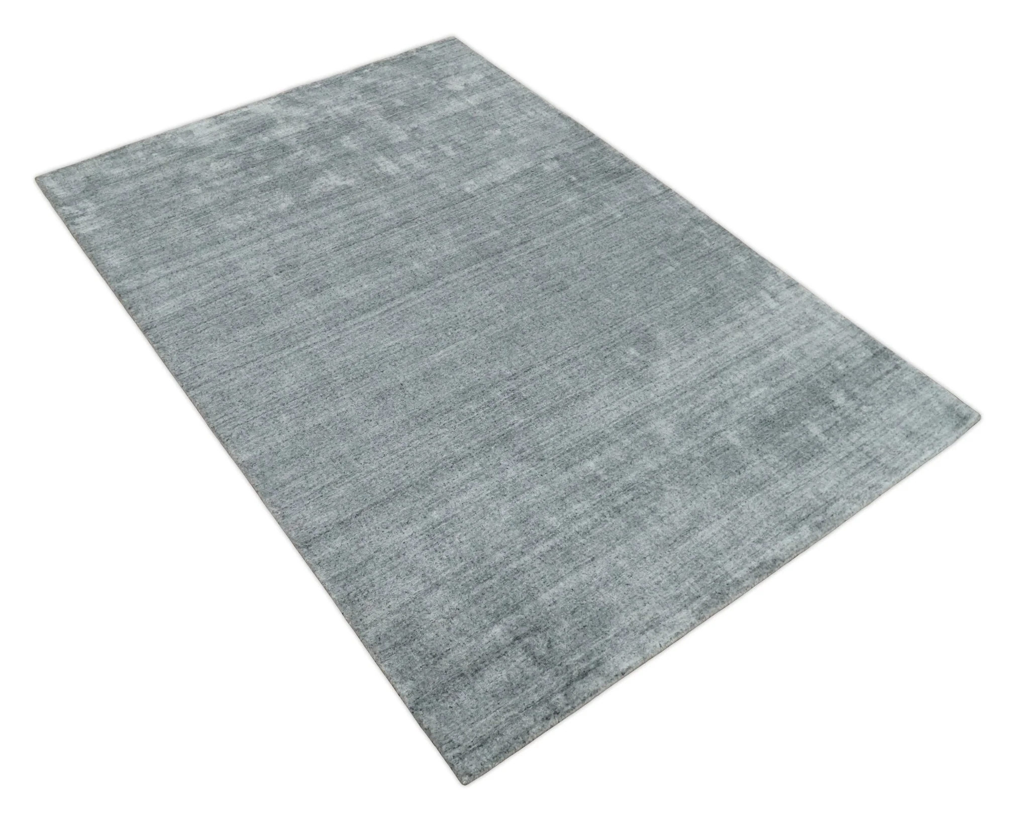Shaded Silver Scandinavian 5x7 Blended Wool Flatwoven Area Rug, Dinning, Kids Rug | HL29 - Image 4