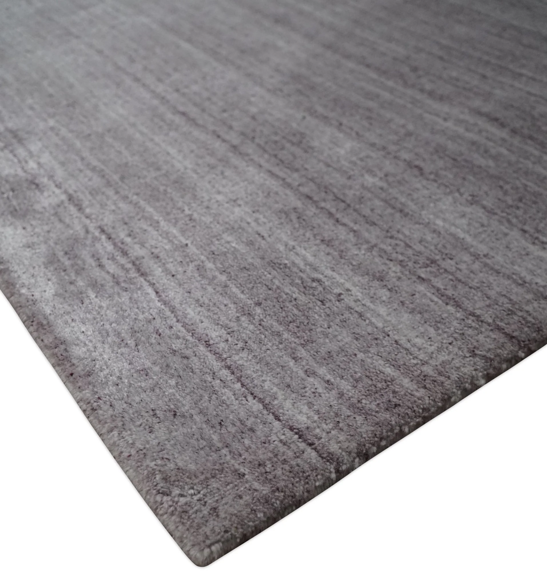 Shaded Solid Lavender purple Scandinavian 5x7 Blended bamboo Silk Flatwoven Area Rug | HL40 - Image 4