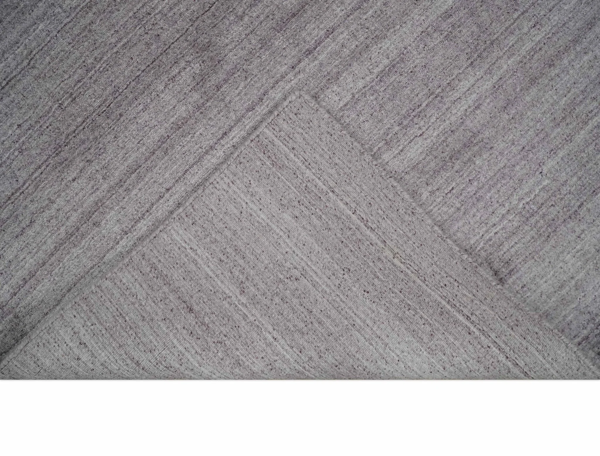 Shaded Solid Lavender purple Scandinavian 5x7 Blended bamboo Silk Flatwoven Area Rug | HL40 - Image 8