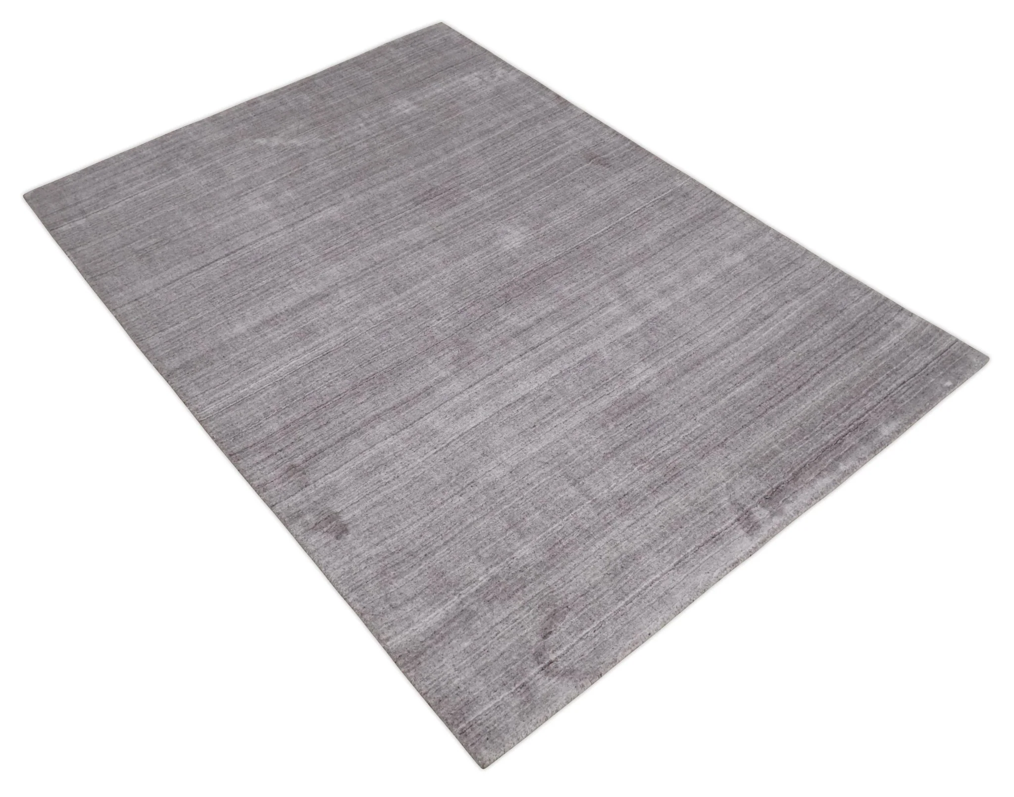 Shaded Solid Lavender purple Scandinavian 5x7 Blended bamboo Silk Flatwoven Area Rug | HL40 - Image 9