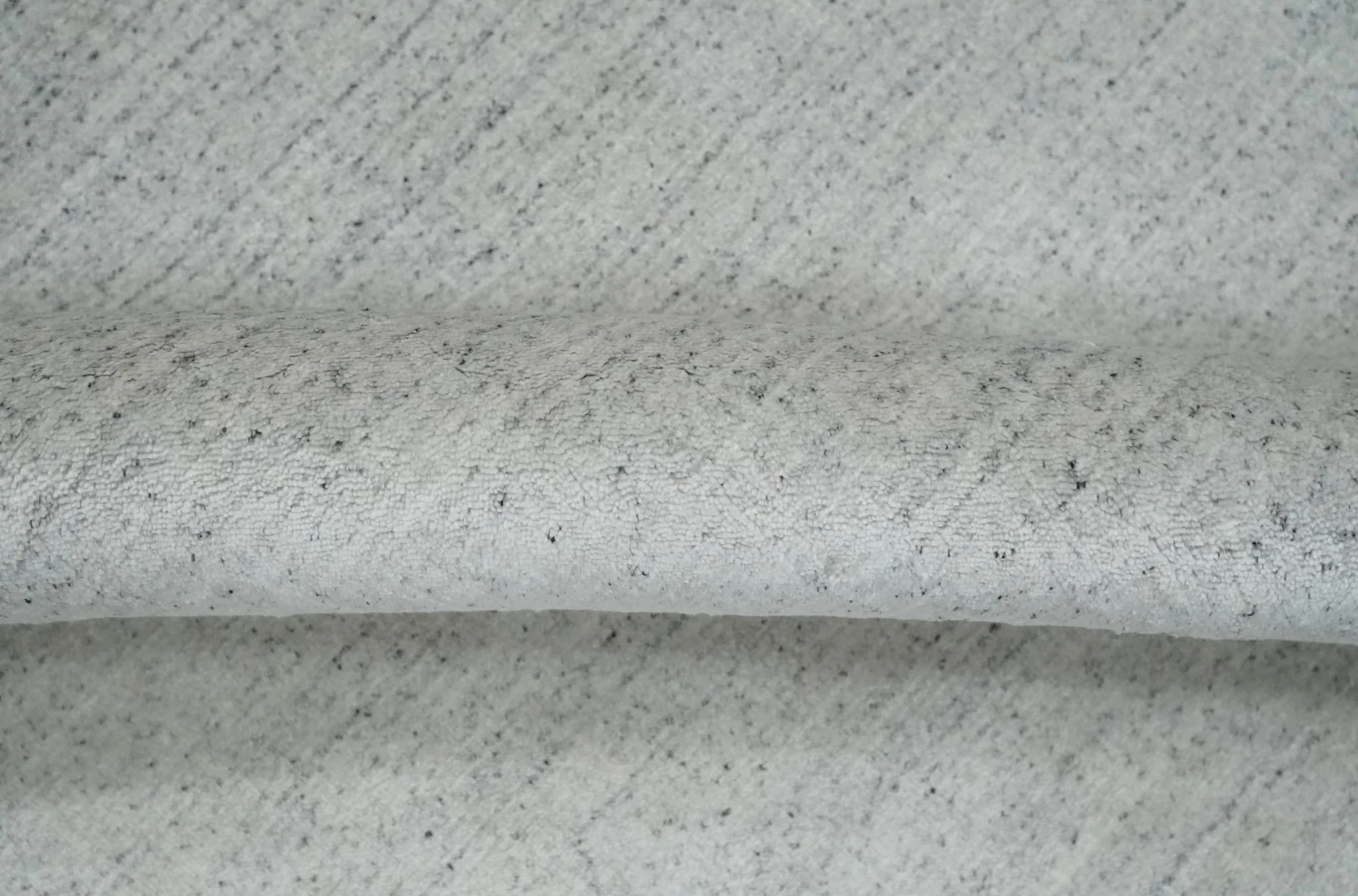 Shaded Solid Silver and White Scandinavian 5x7 Blended Wool Flatwoven Area Rug | HL25 - Image 7