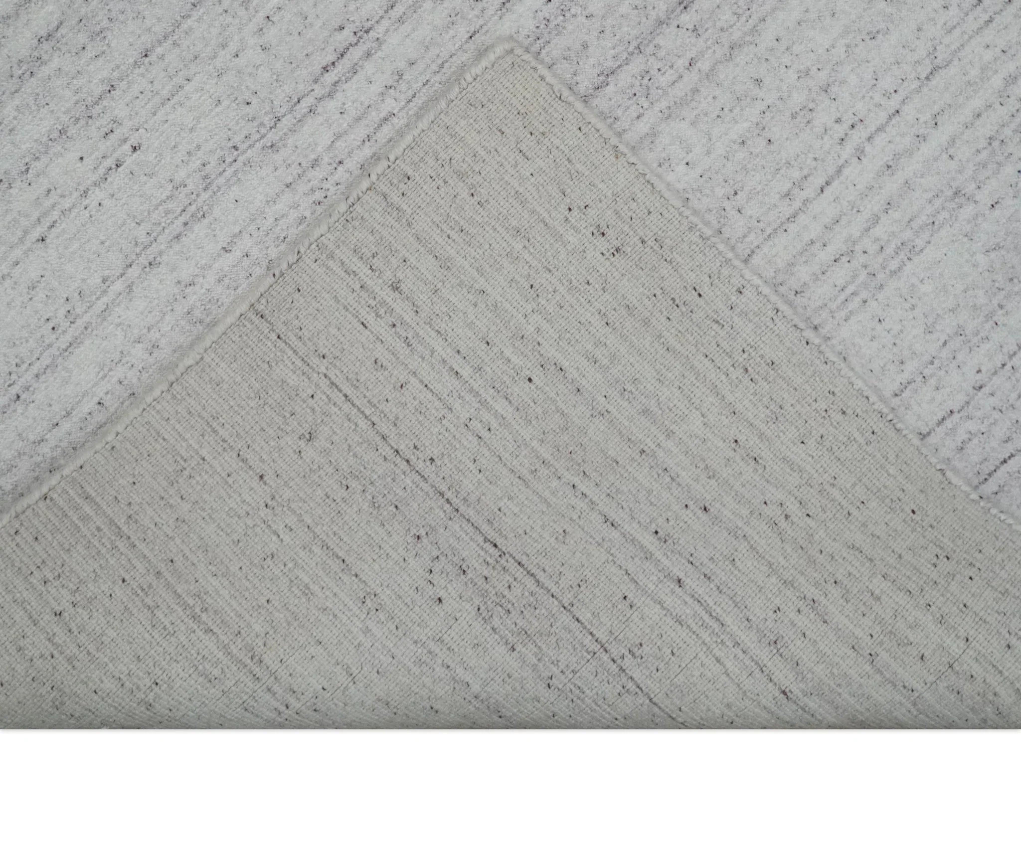 Shaded Solid Ivory and Purple Scandinavian 5x7 Blended Wool Flatwoven Area Rug | HL27 - Image 5