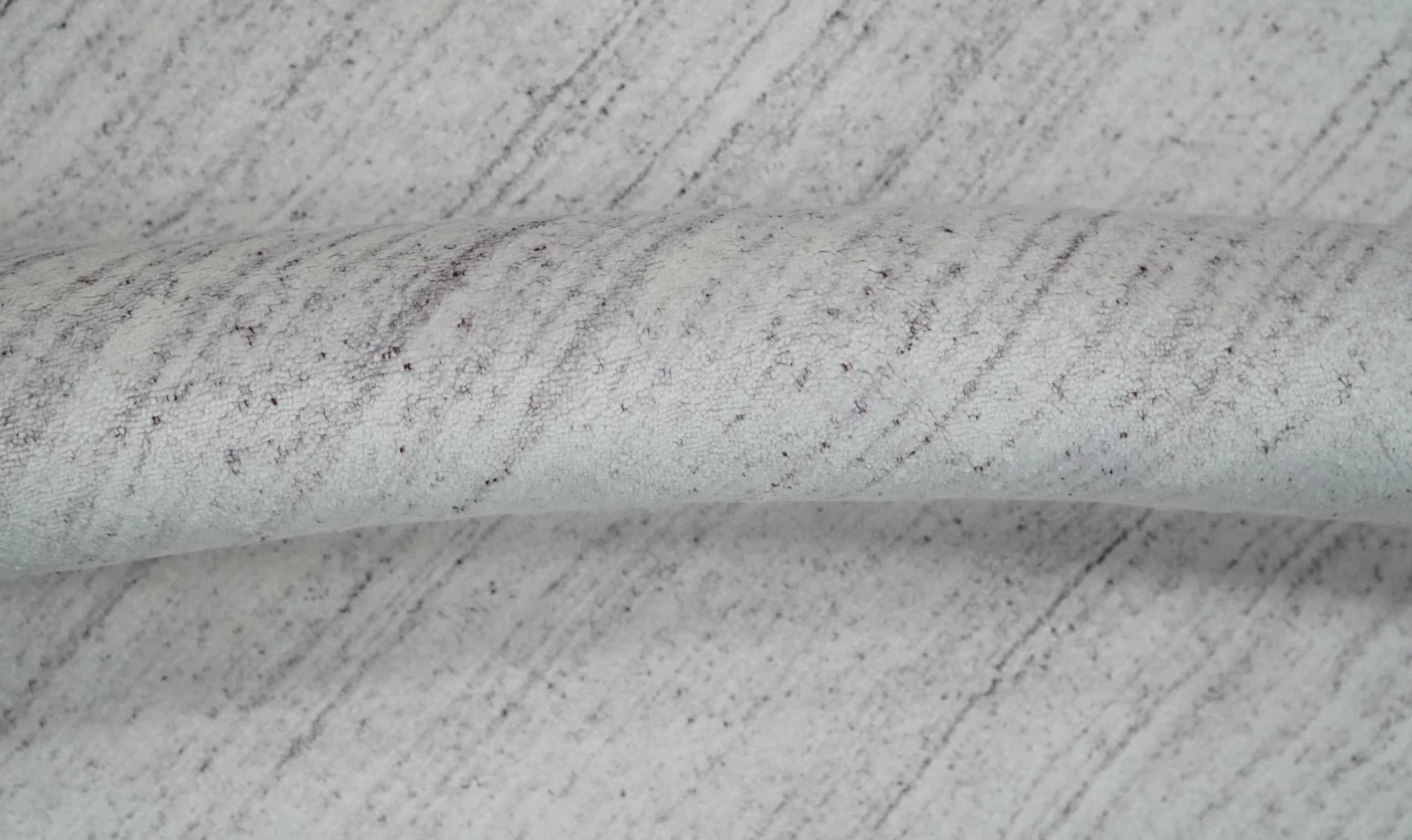 Shaded Solid Ivory and Purple Scandinavian 5x7 Blended Wool Flatwoven Area Rug | HL27 - Image 6