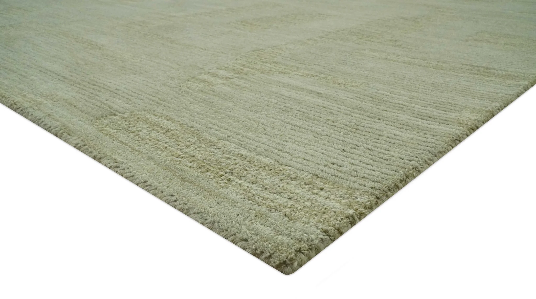 Shades Of Olive Modern Abstract Hand Tufted Custom Made wool rug - Image 2